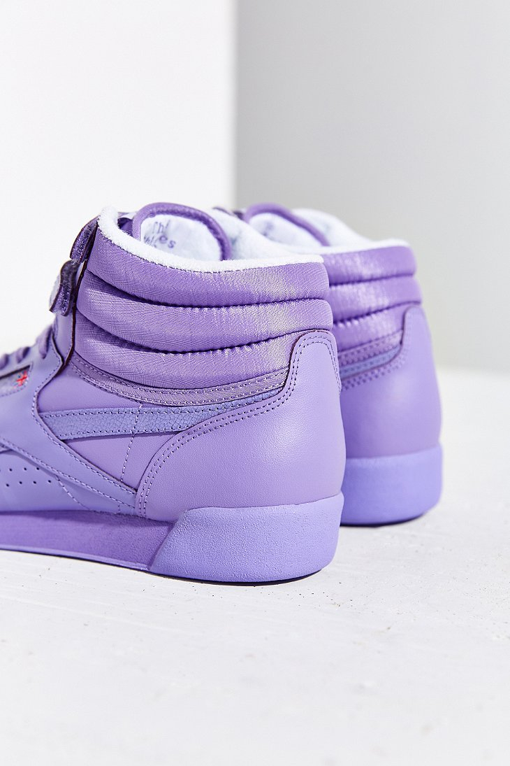 Reebok Freestyle Hi Spirit Sneaker in Purple | Lyst