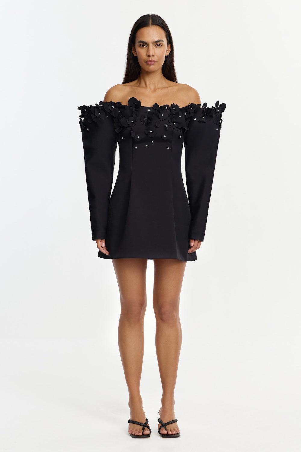black acler dress Acler Allister Column Midi Dress in Black