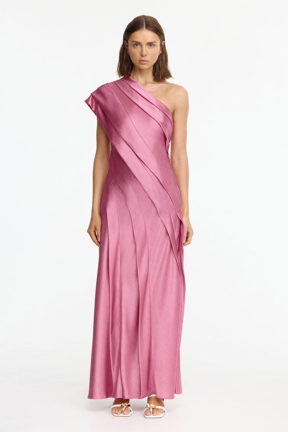 chinese dress ladies Acler YEWGREEN Maxi Dress in Crimson, Size 8 AU