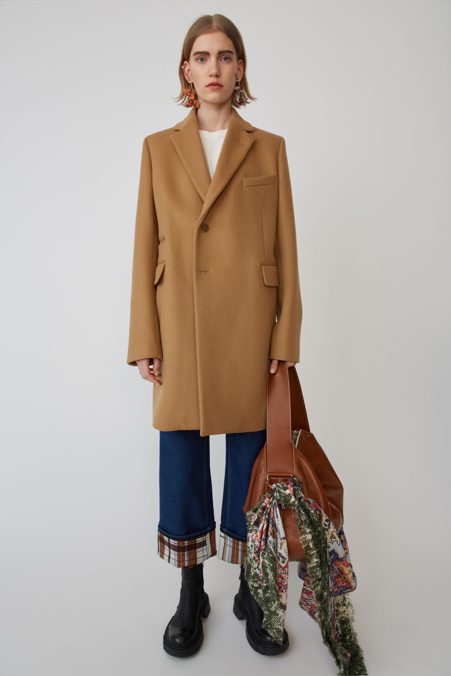 acne studios camel coat