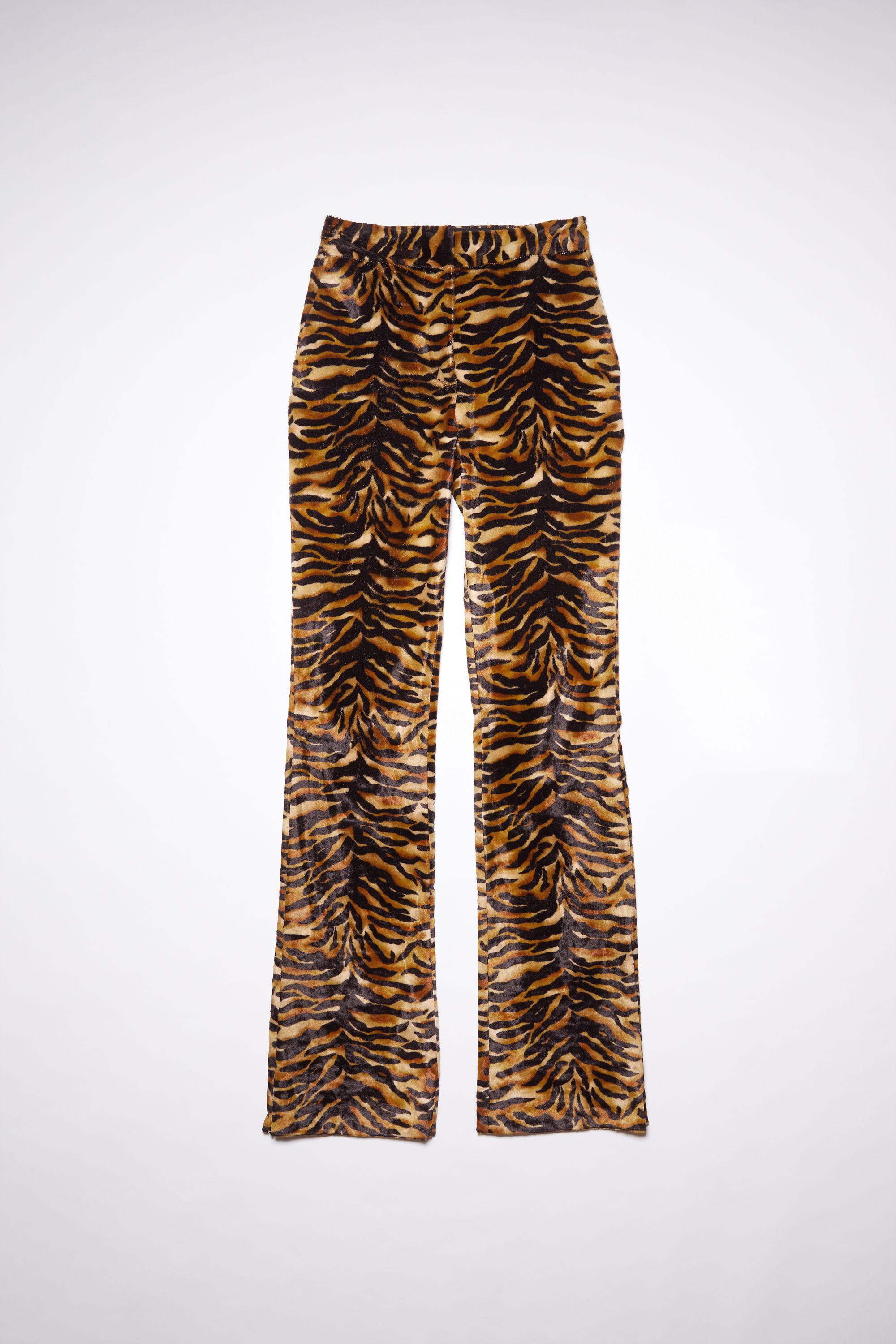Velvet Tiger Print Trousers | Lyst