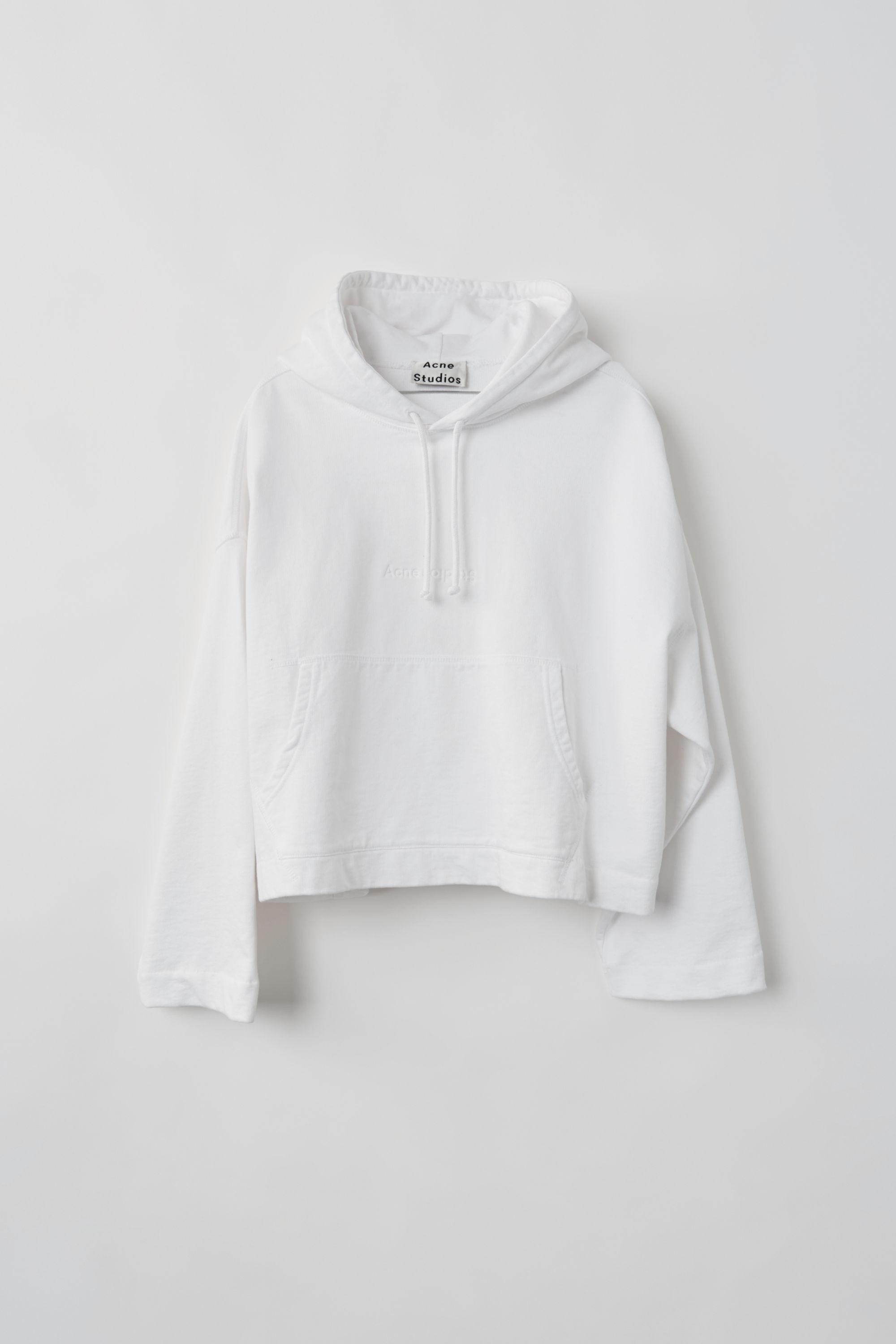 embossed logo hooded sweatshirt