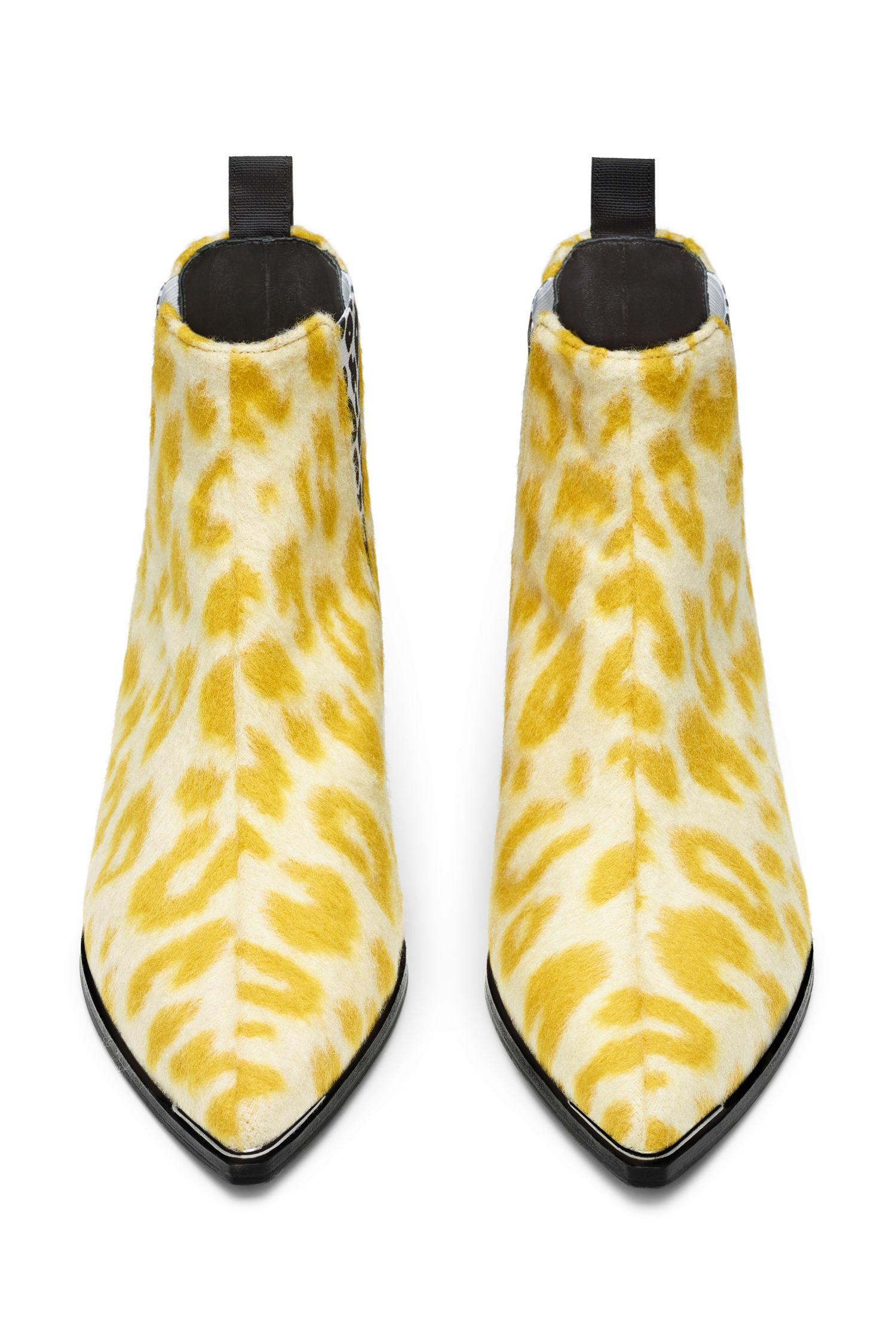 Acne Studios Leather Women's Jensen Leopard Print Ankle Boots In Yellow -  Lyst