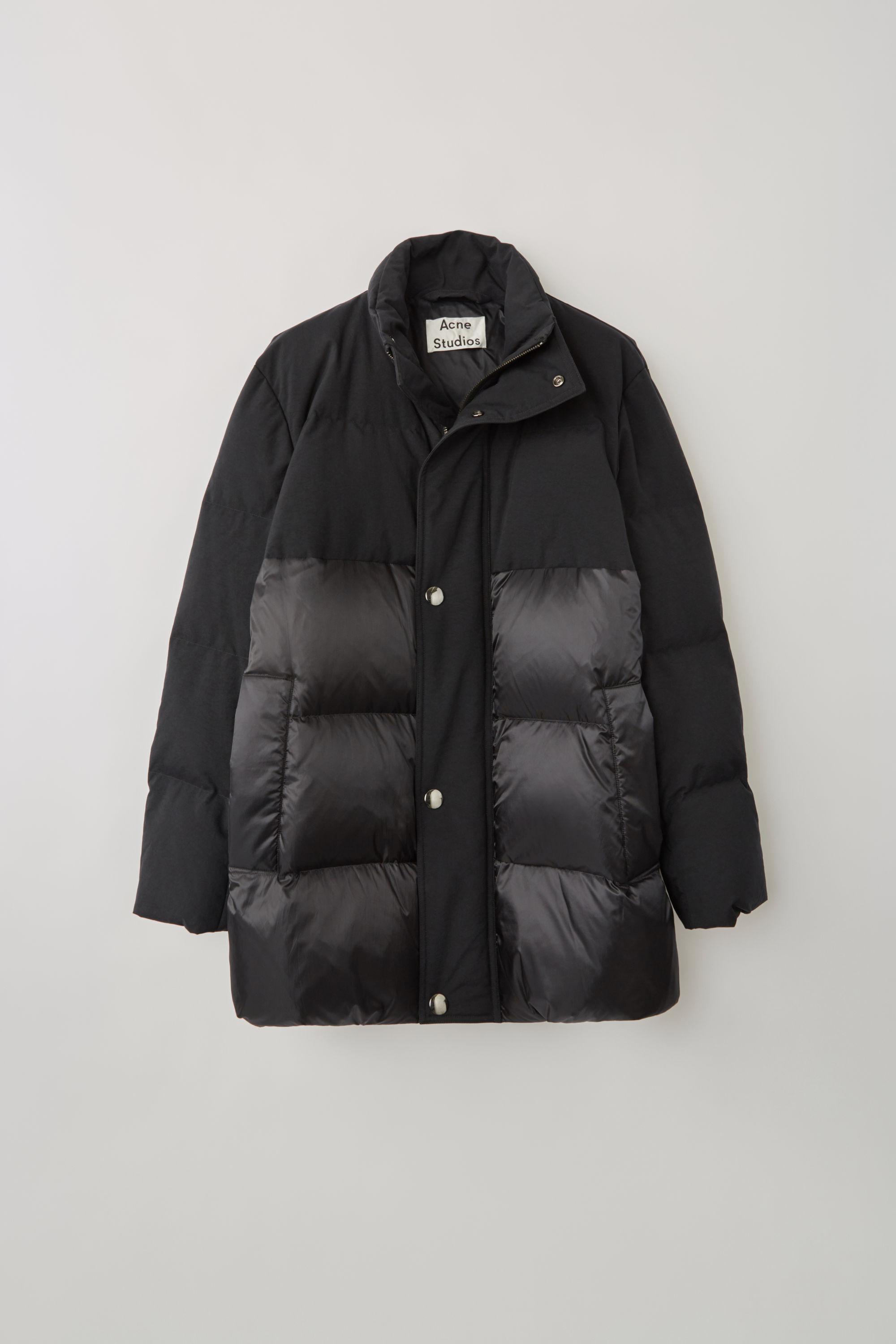 Acne Studios Canvas Fn-mn-outw000153 Black Contrast-panel Padded Coat for  Men - Lyst