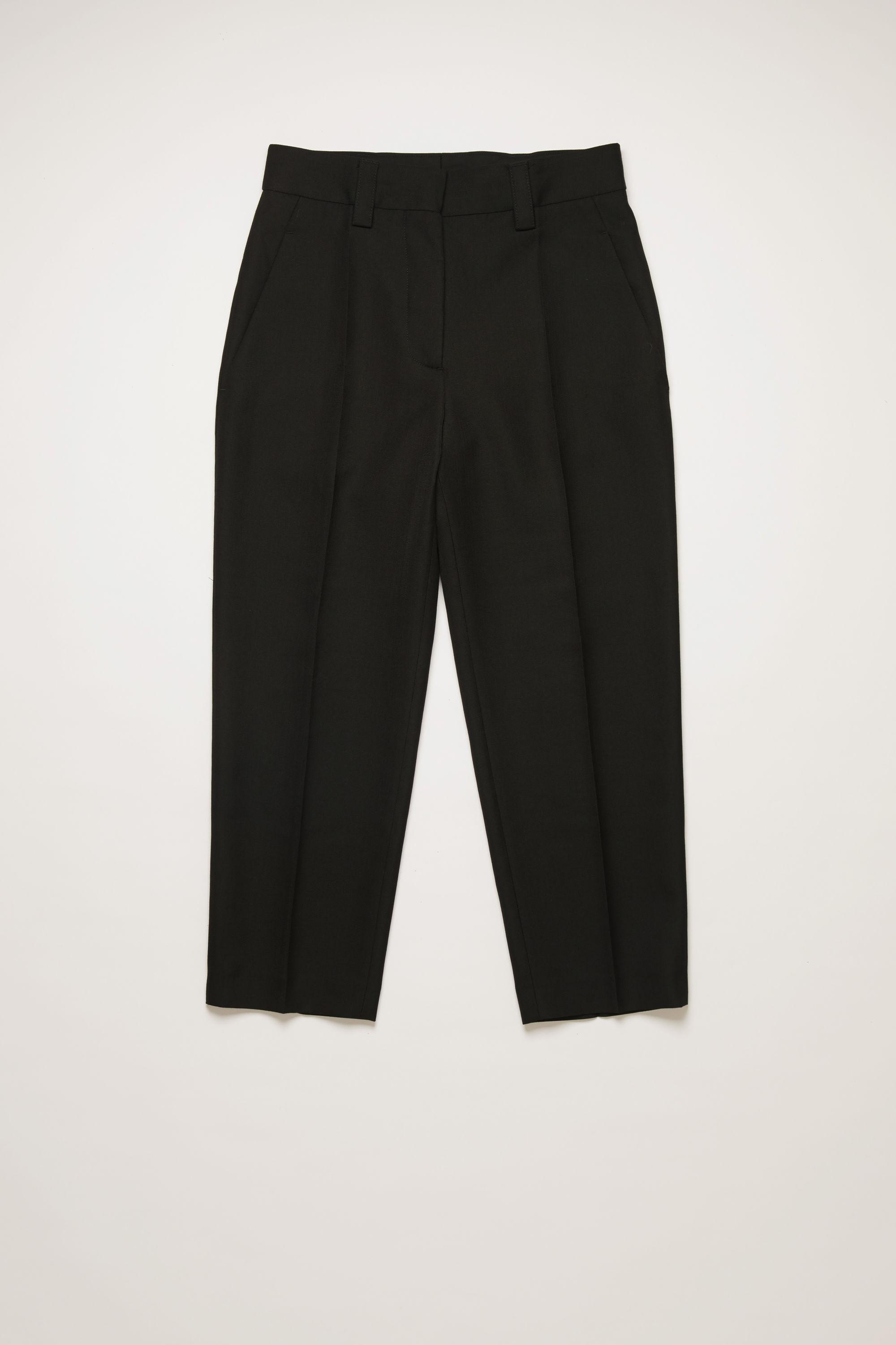 Acne Studios Synthetic Fn-wn-trou000159 Black Cropped Trousers - Lyst