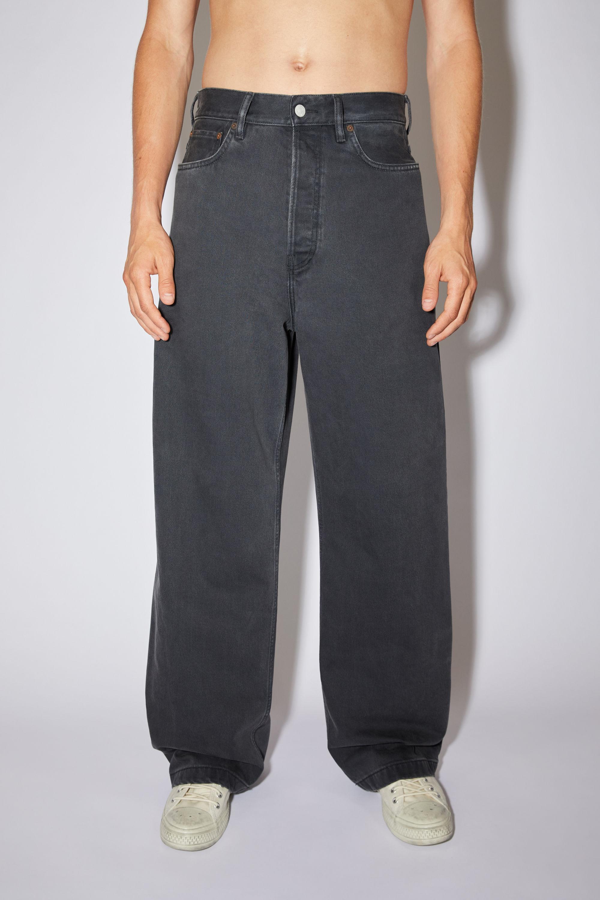 Acne Studios 1989 Faded Black Loose Fit Jeans in Gray | Lyst