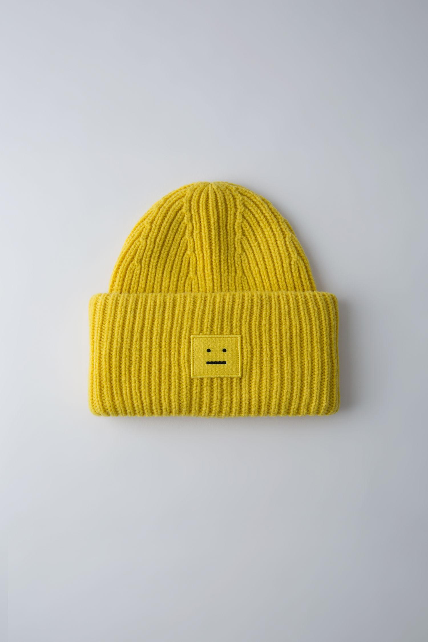 Acne Studios Wool Ribbed Beanie Hat 