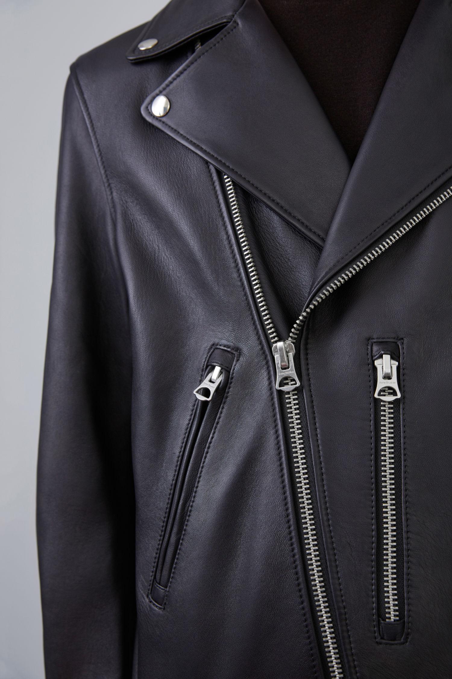 acne studios nate clean leather jacket