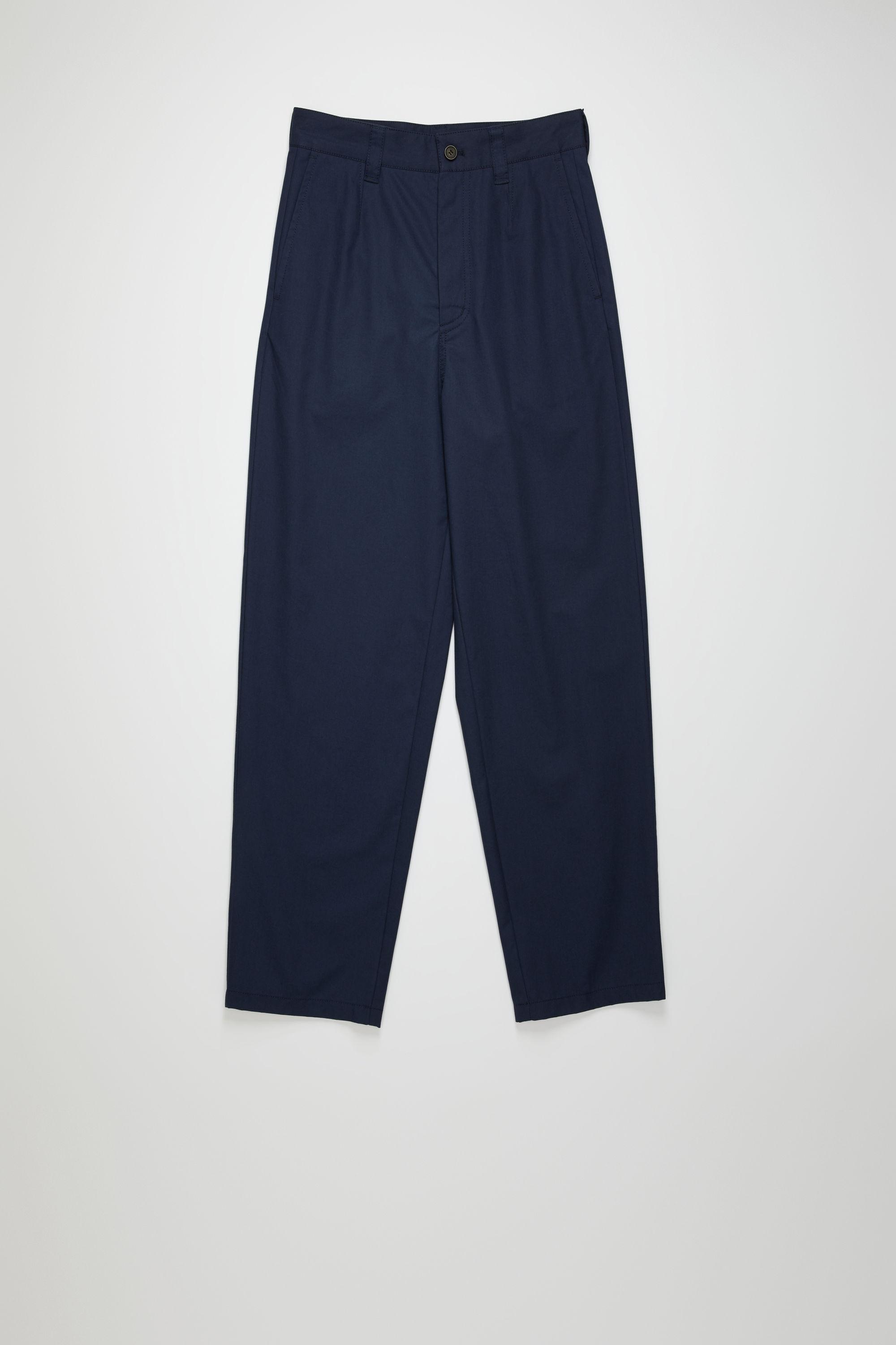 Acne Studios Fn-mn-trou000237 Dark Blue Tapered Fit Cotton Chinos 