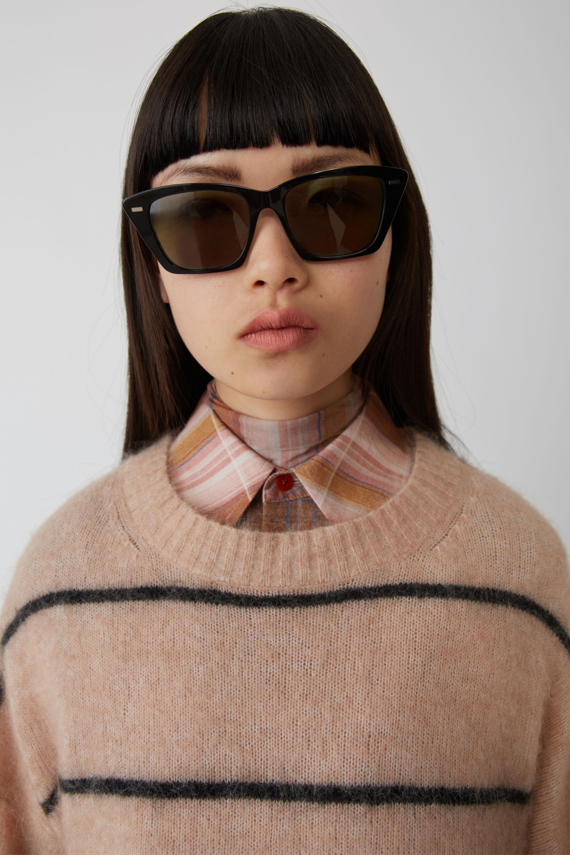 Acne Studios Synthetic Rhira Mohair Beige/black Mohair Striped Sweater in  Natural - Lyst