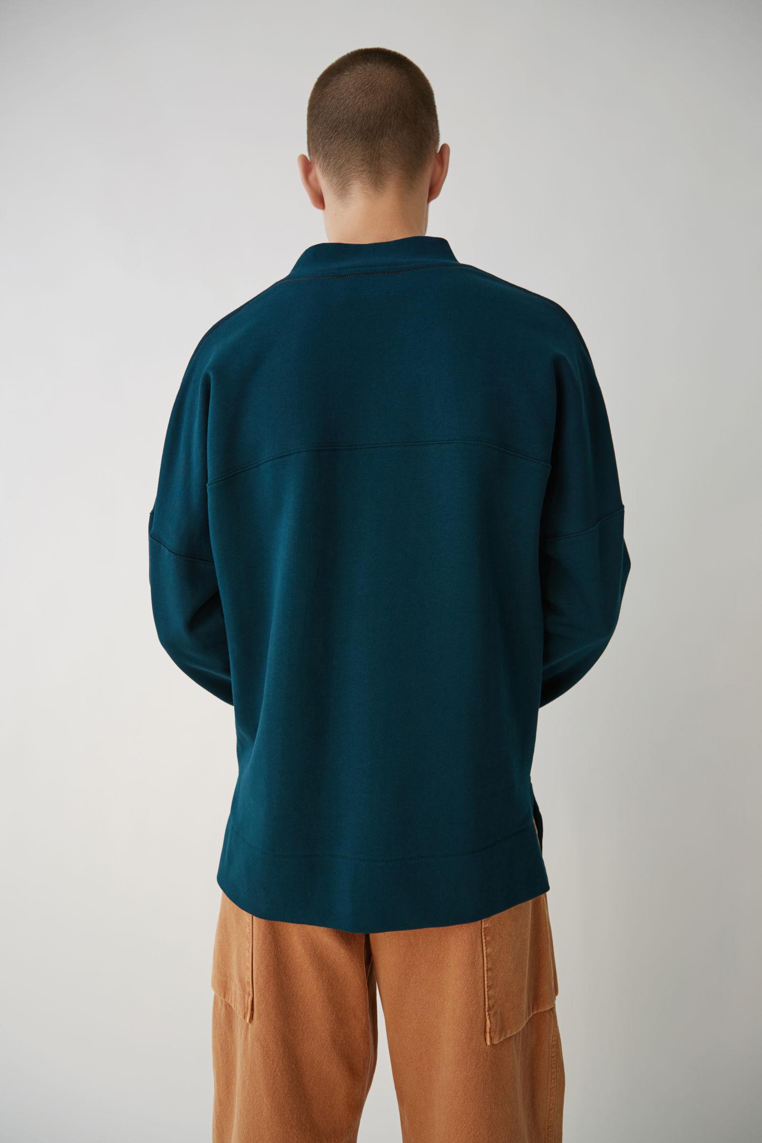 Acne Studios Fleece Classic Fit Sweatshirt petrol Blue for Men - Lyst