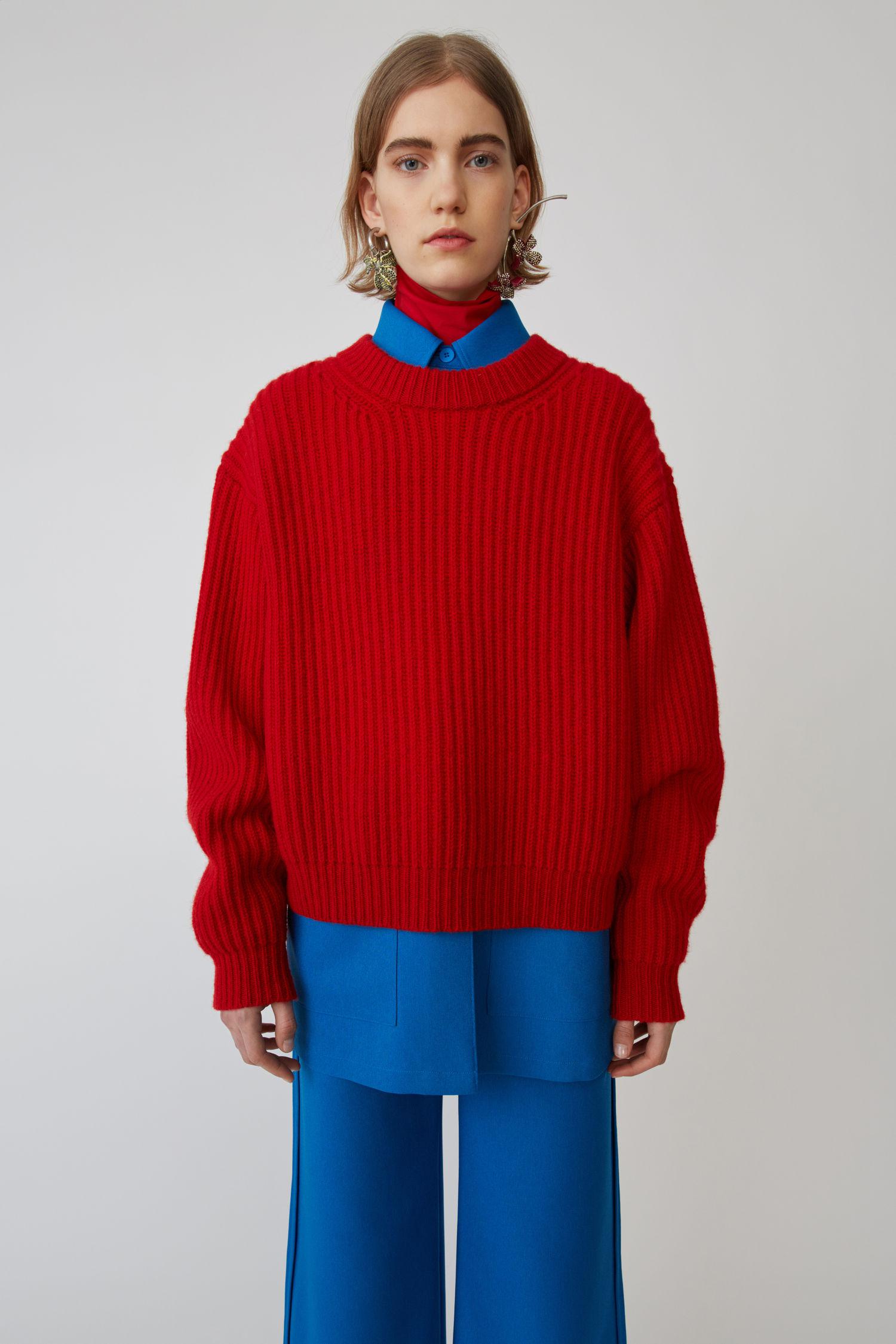 acne studios boxy crew neck sweater