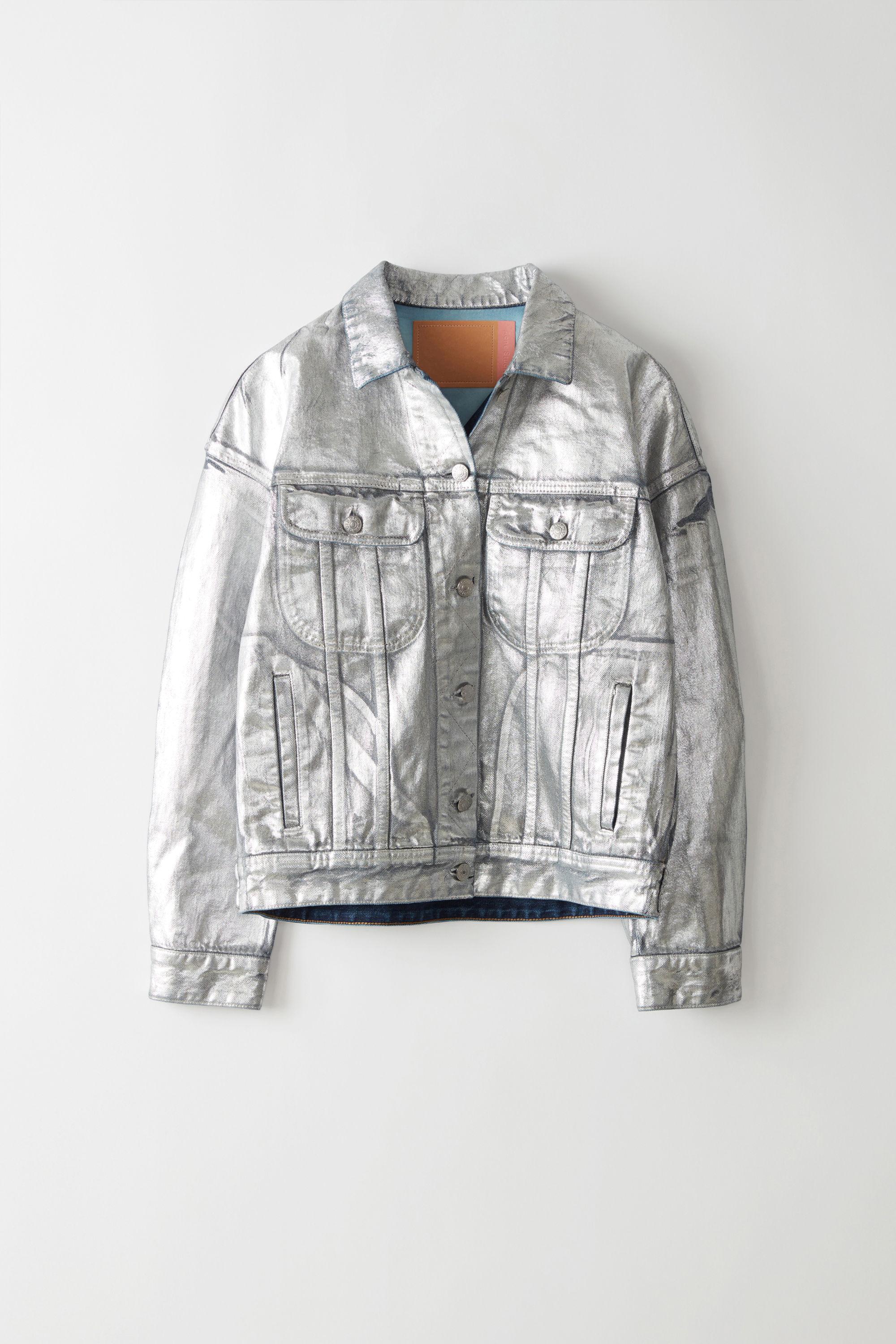 silver denim jacket
