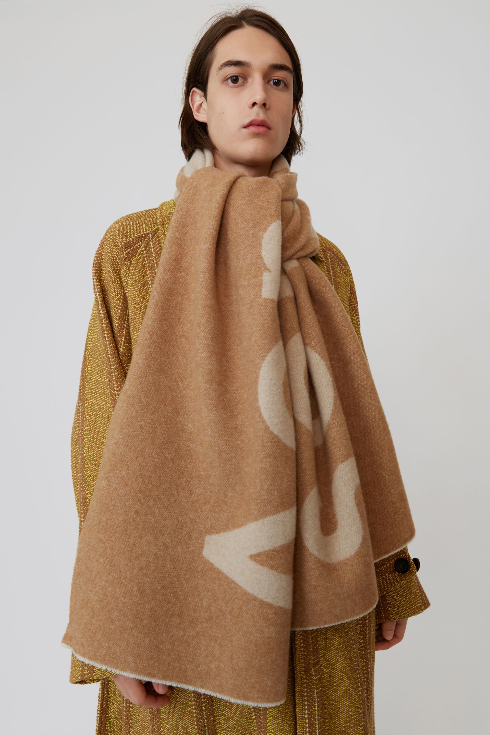 小物 acne studious JACQUARD LOGO SCARF Acne Studios - Logo jacquard wool-blend scarf Acne Studios