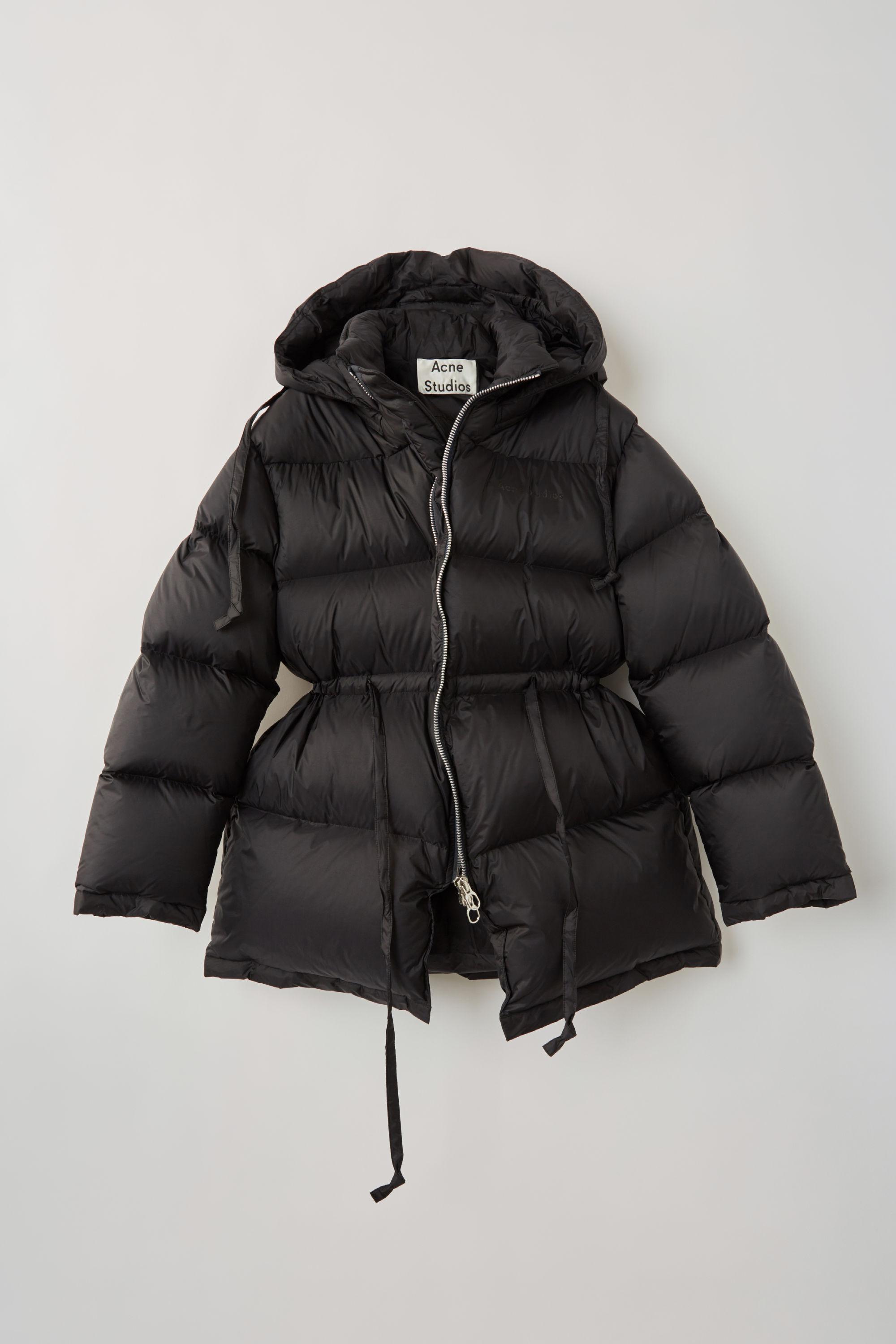 Acne Studios Synthetic Fn-wn-outw000017 Black Hooded Down Jacket - Lyst