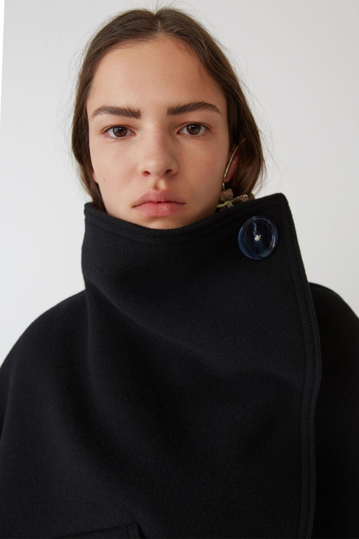 funnel neck coat acne