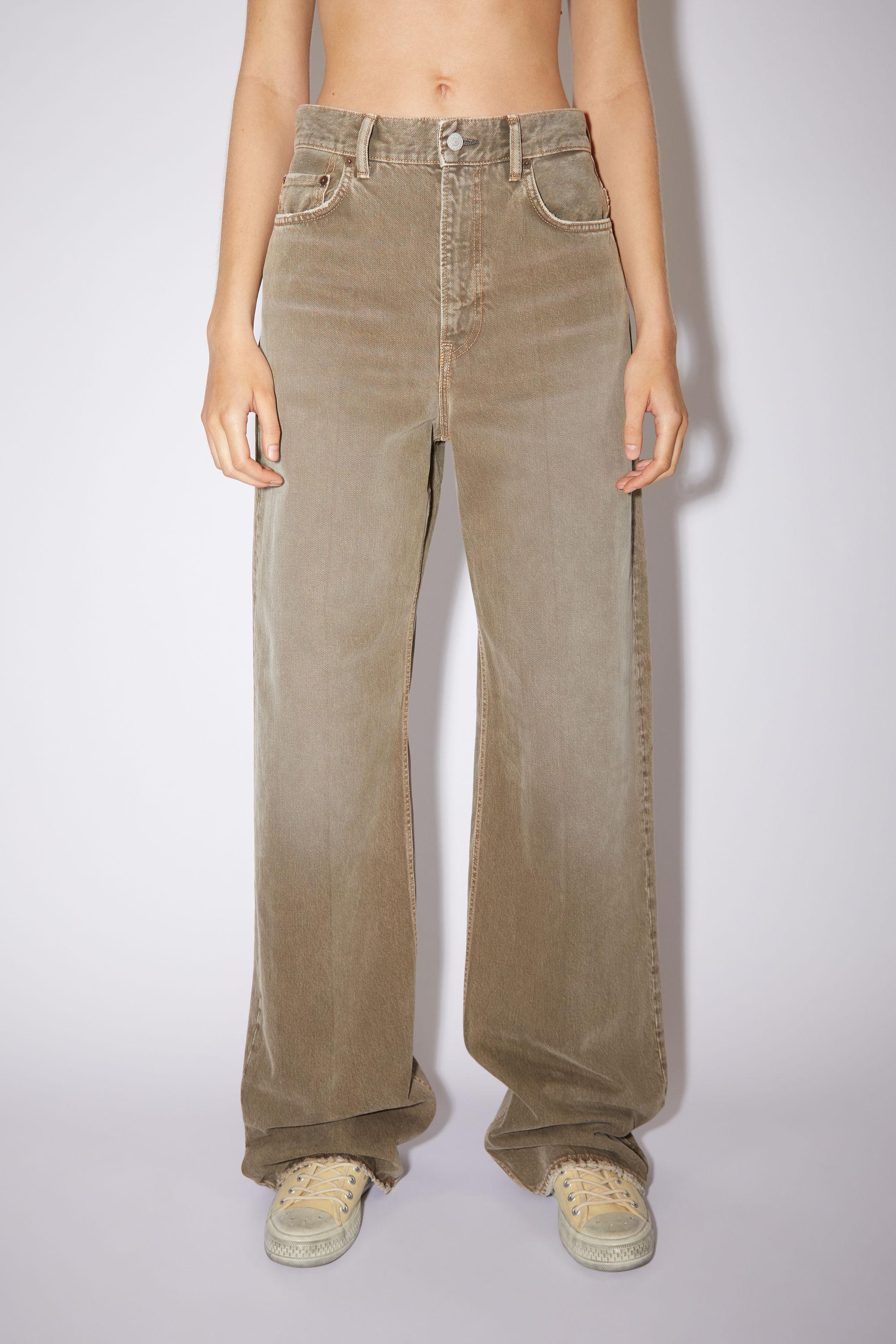 Acne Studios Dust Devil Loose Bootcut Jeans in Natural | Lyst