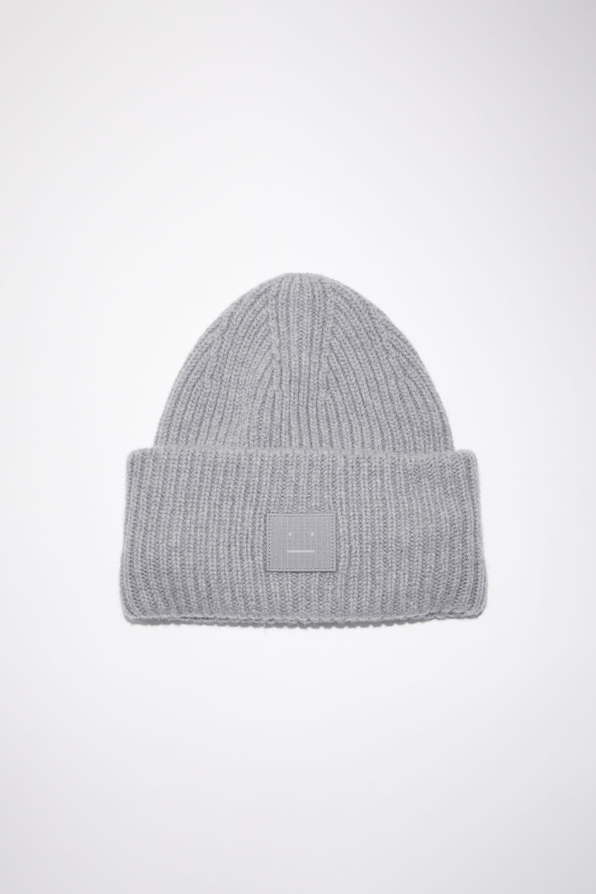 Acne Studios Wool Ribbed Beanie Hat in 