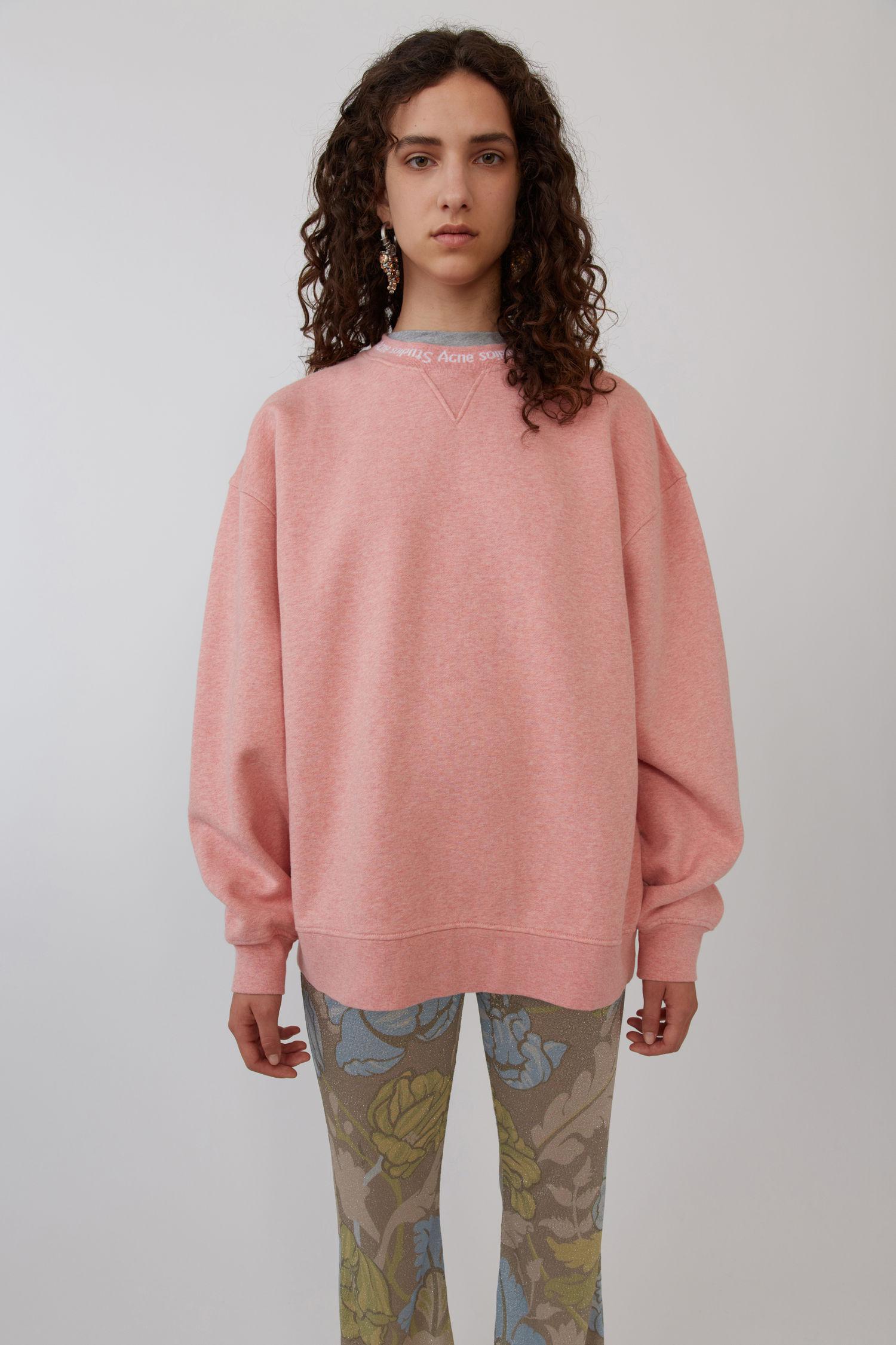 Acne Studios Cotton Voluminous Sweatshirt pink Melange - Lyst