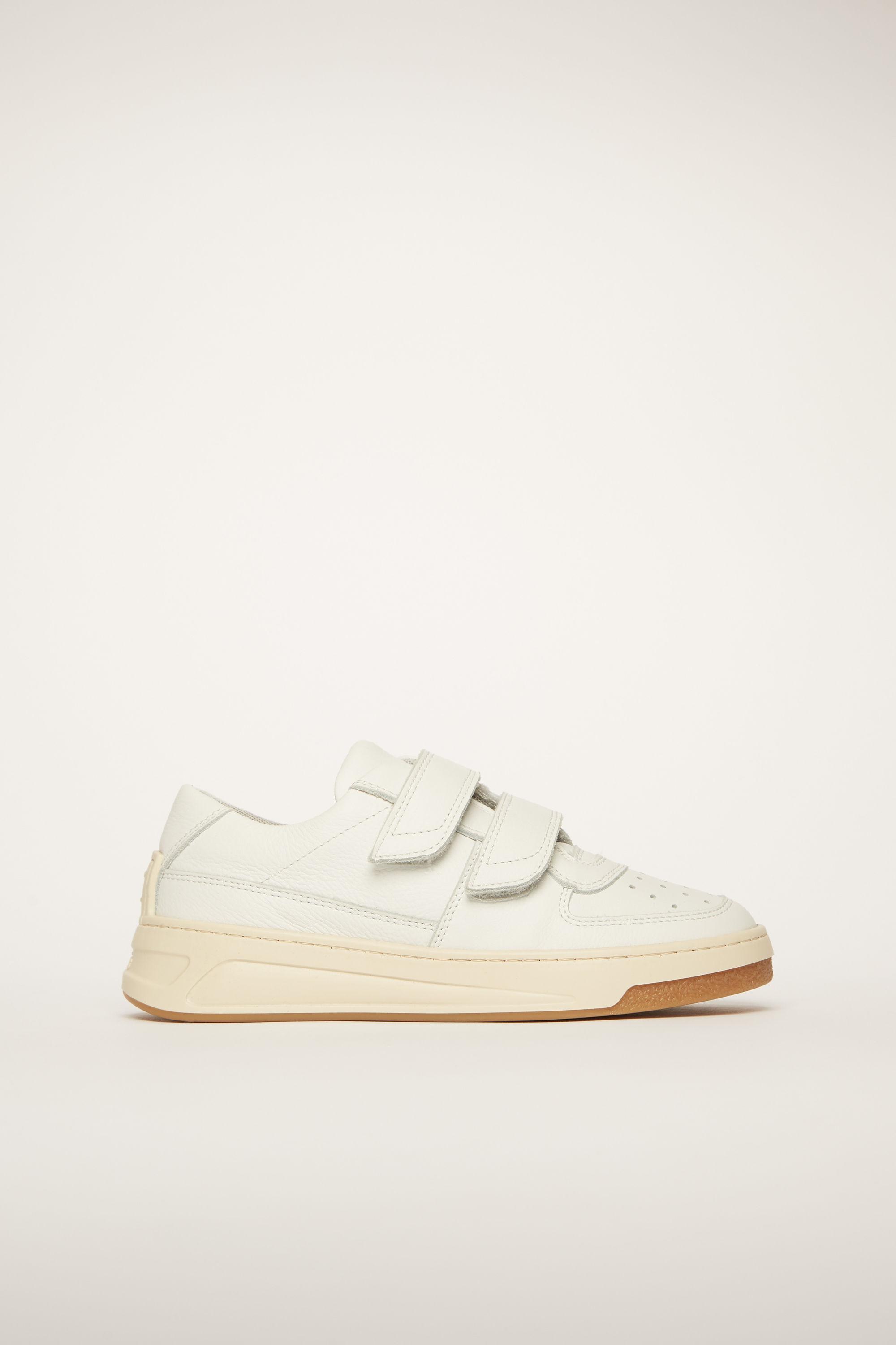 white velcro strap sneakers
