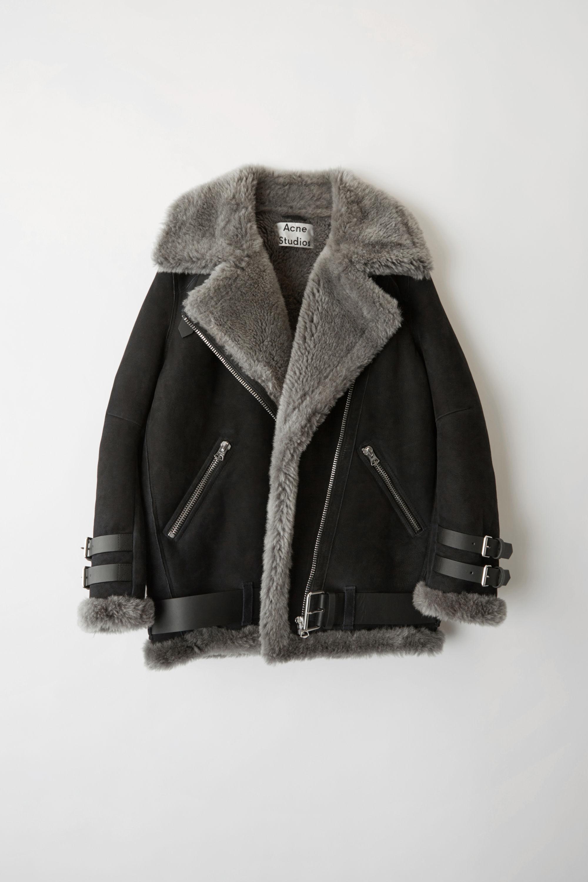 grey shearling jacket