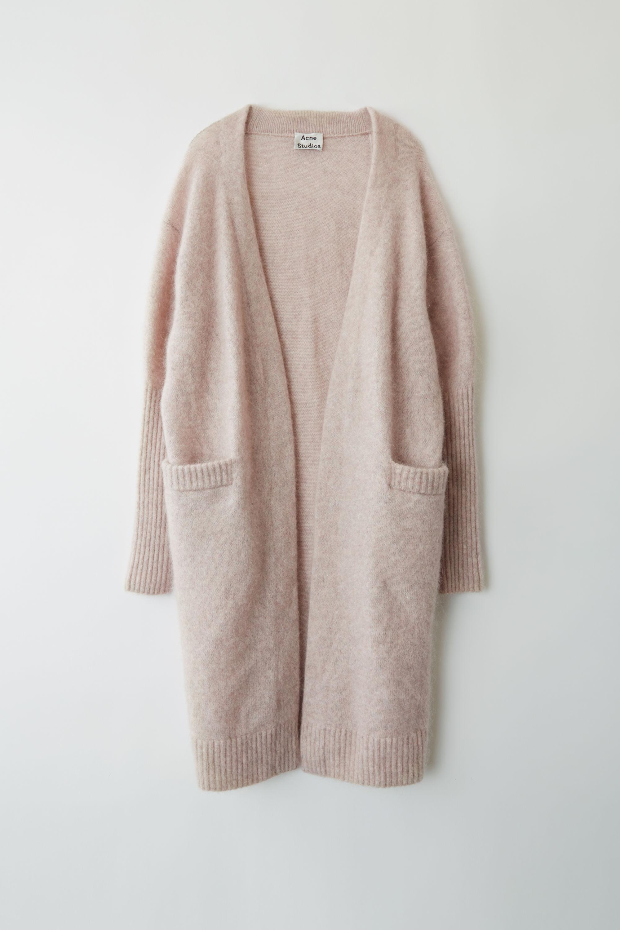 powder pink cardigan