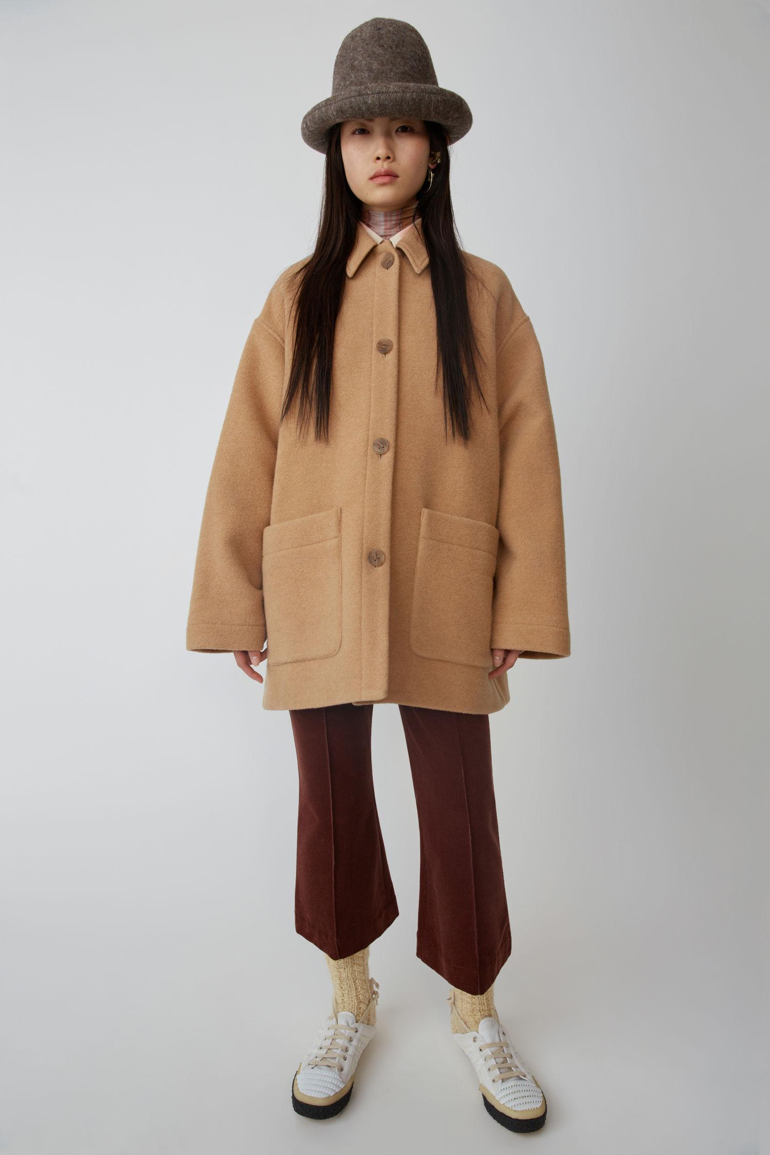 camel cocoon coat