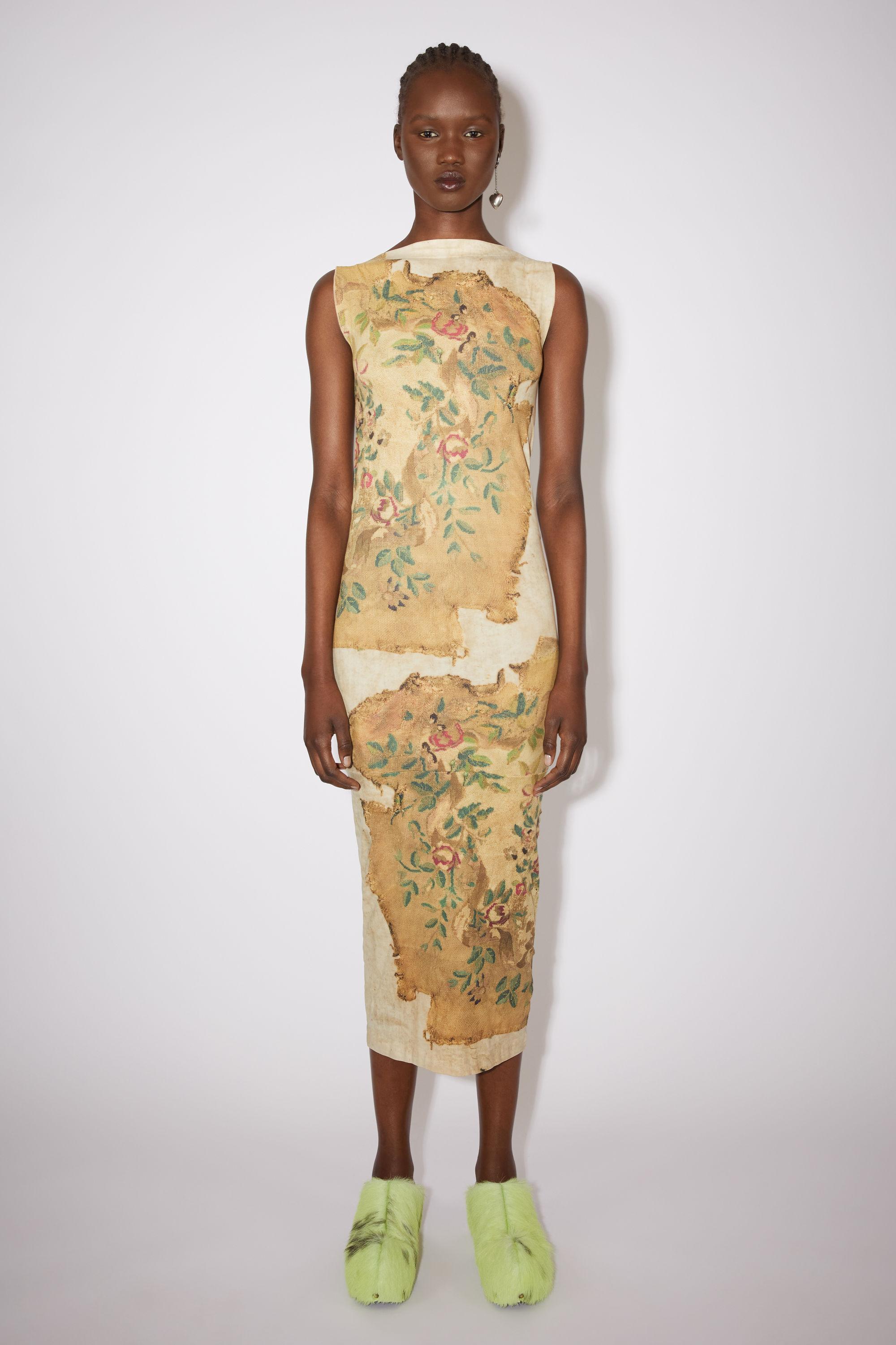 Acne Studios Carpet Print Dress in Natural | Lyst