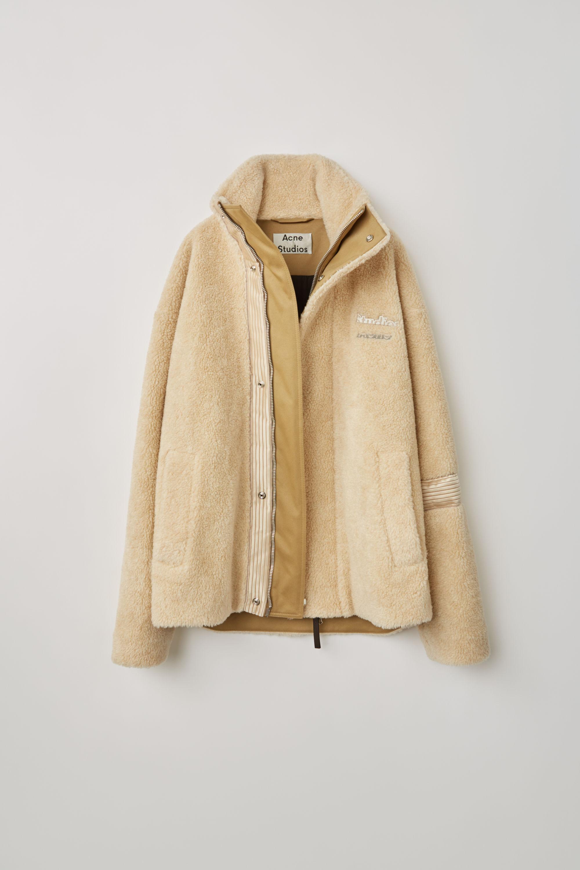 Acne Studios Fn-mn-outw000143 Ecru Beige Fleece Jacket in Natural for Men Lyst
