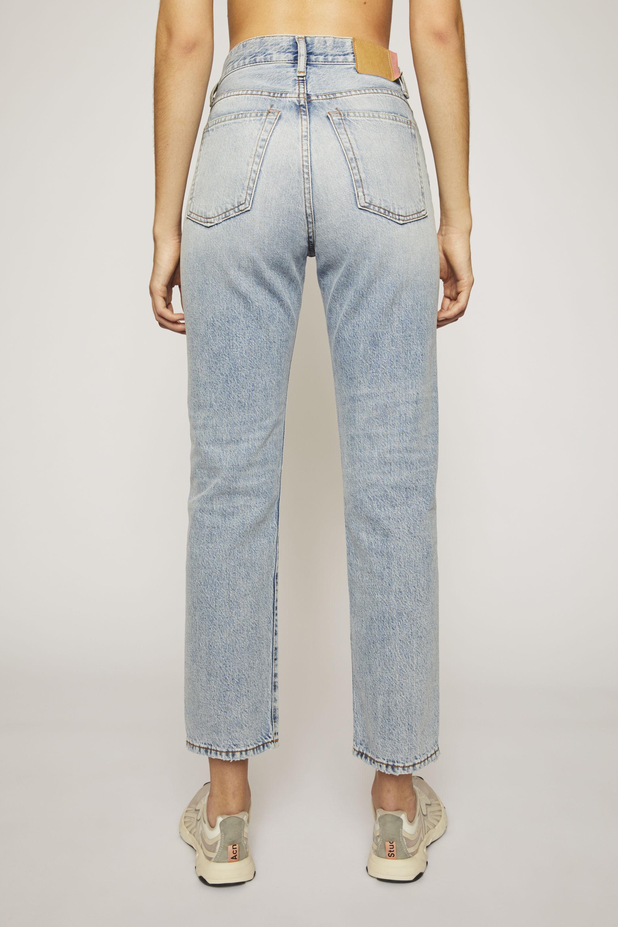 Acne Studios Denim Mece Light Blue Trash1 Light Blue Cropped Straight Fit  Jeans - Lyst