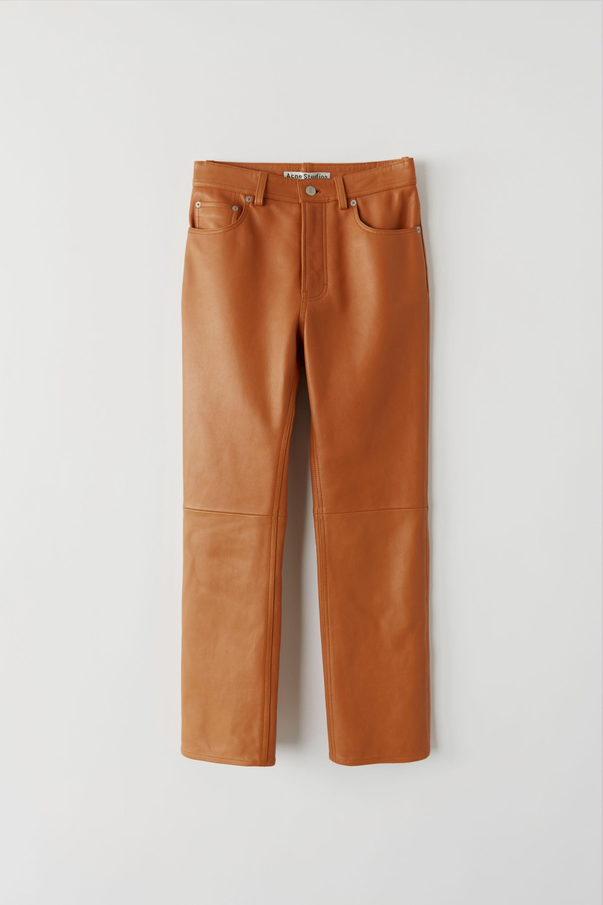 acne studios leather trousers