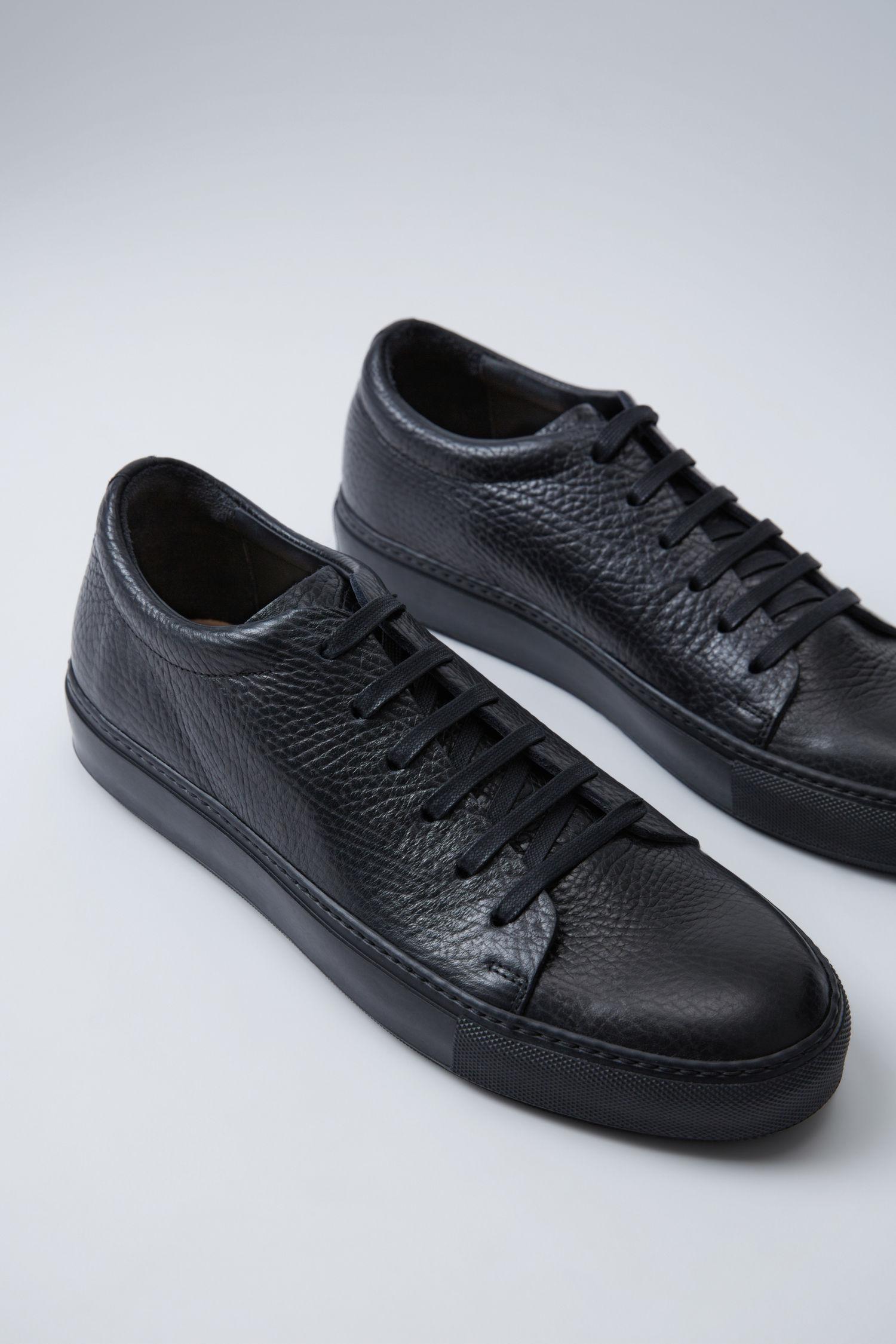 Acne Studios Leather Tennis Shoes black for Men Lyst
