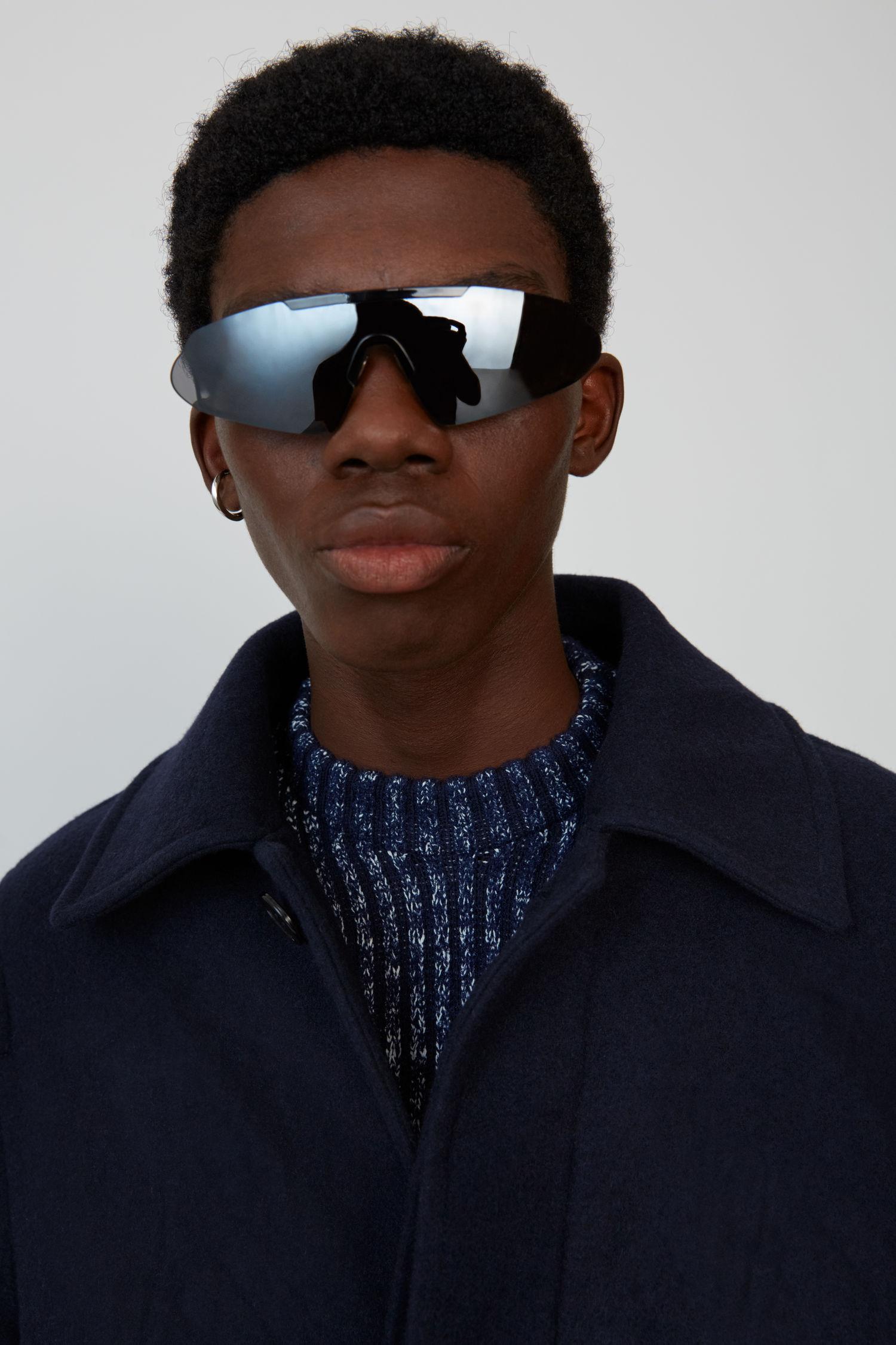 Acne Studios Oversized Wool Coat Midnight Blue For Men Lyst