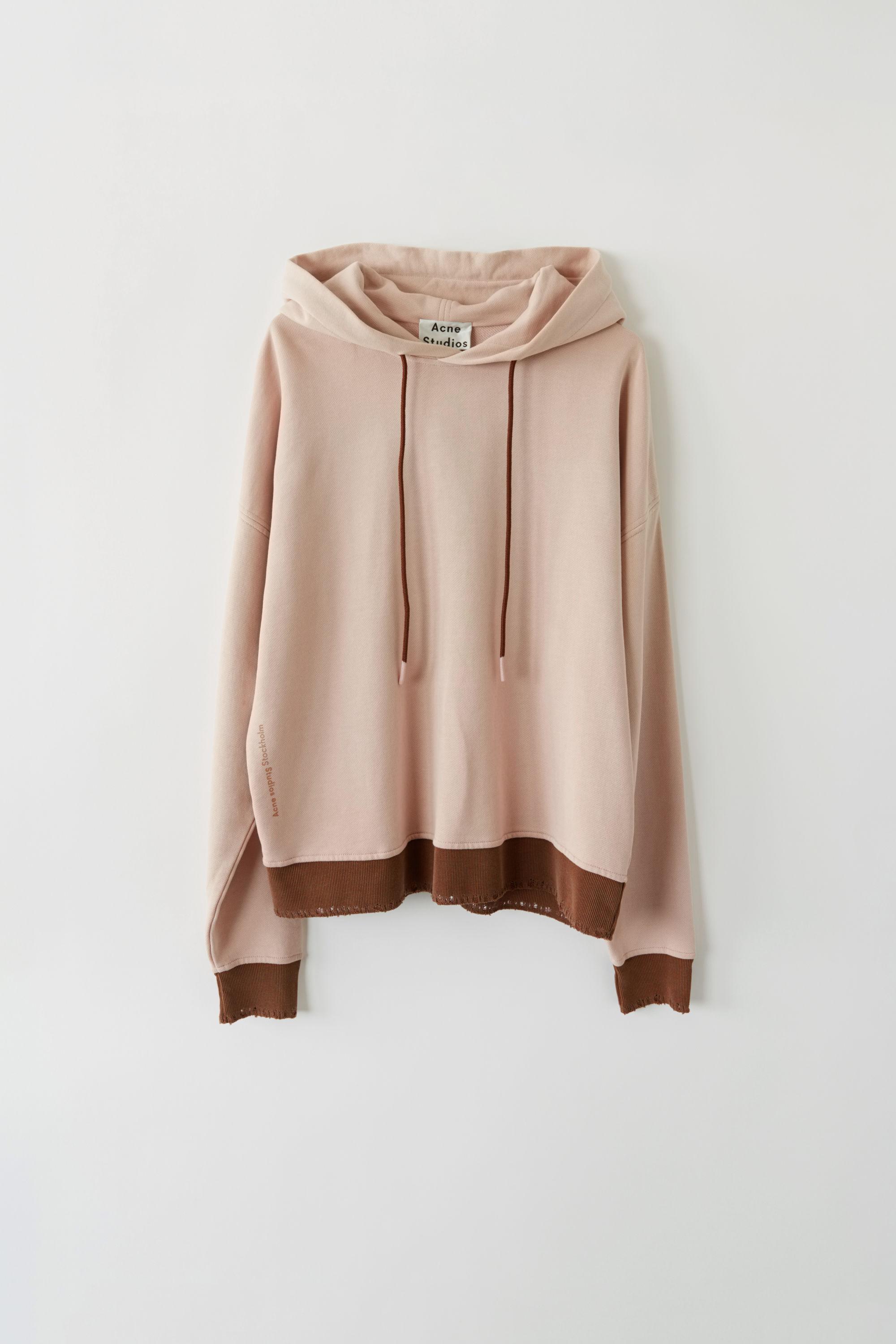 distressed hooded sweatshirt