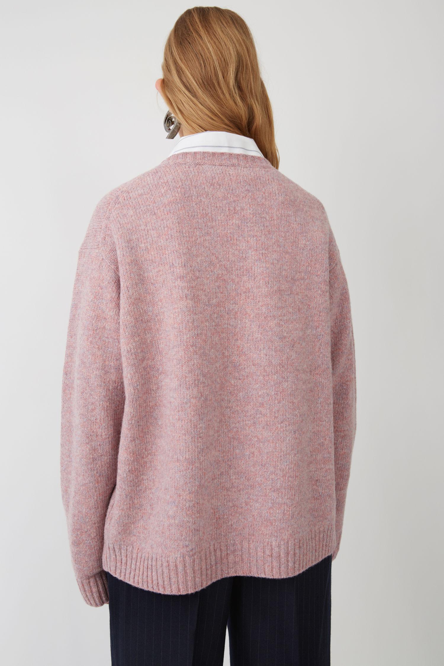 Acne Studios Wool Basic Sweater dusty Pink - Lyst