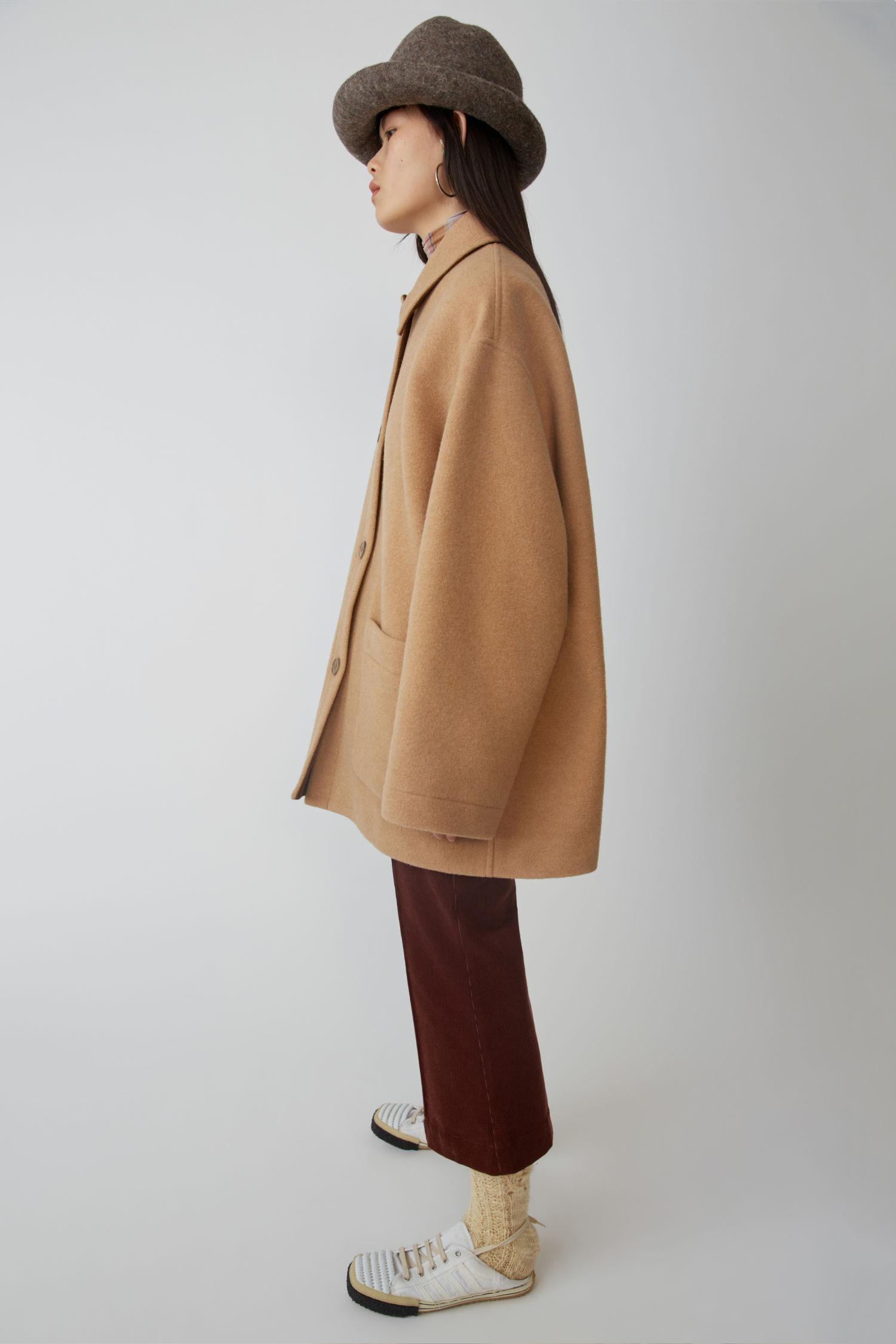 camel cocoon coat