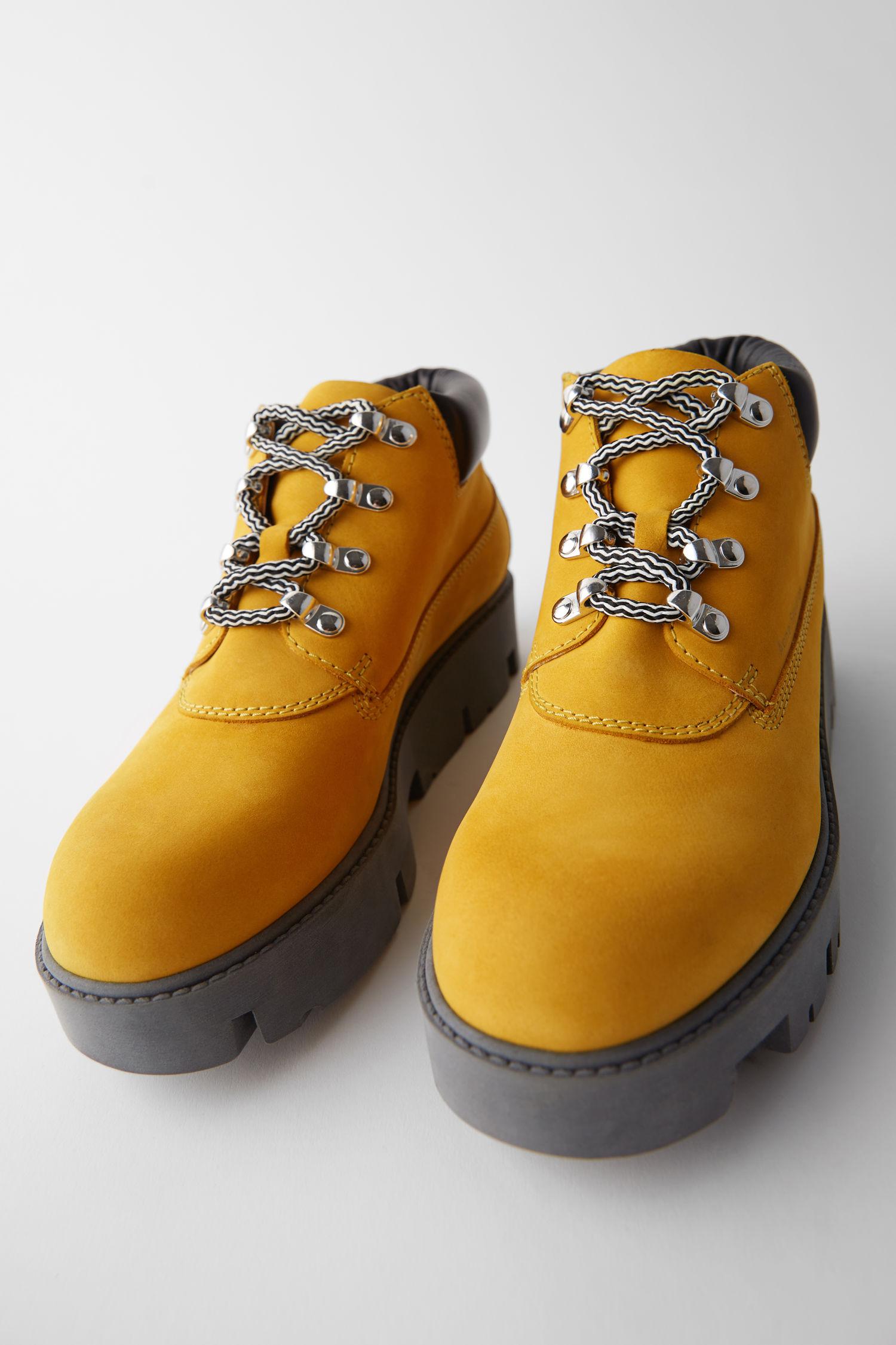 Acne Studios Rubber Yellow Suede Ankle 