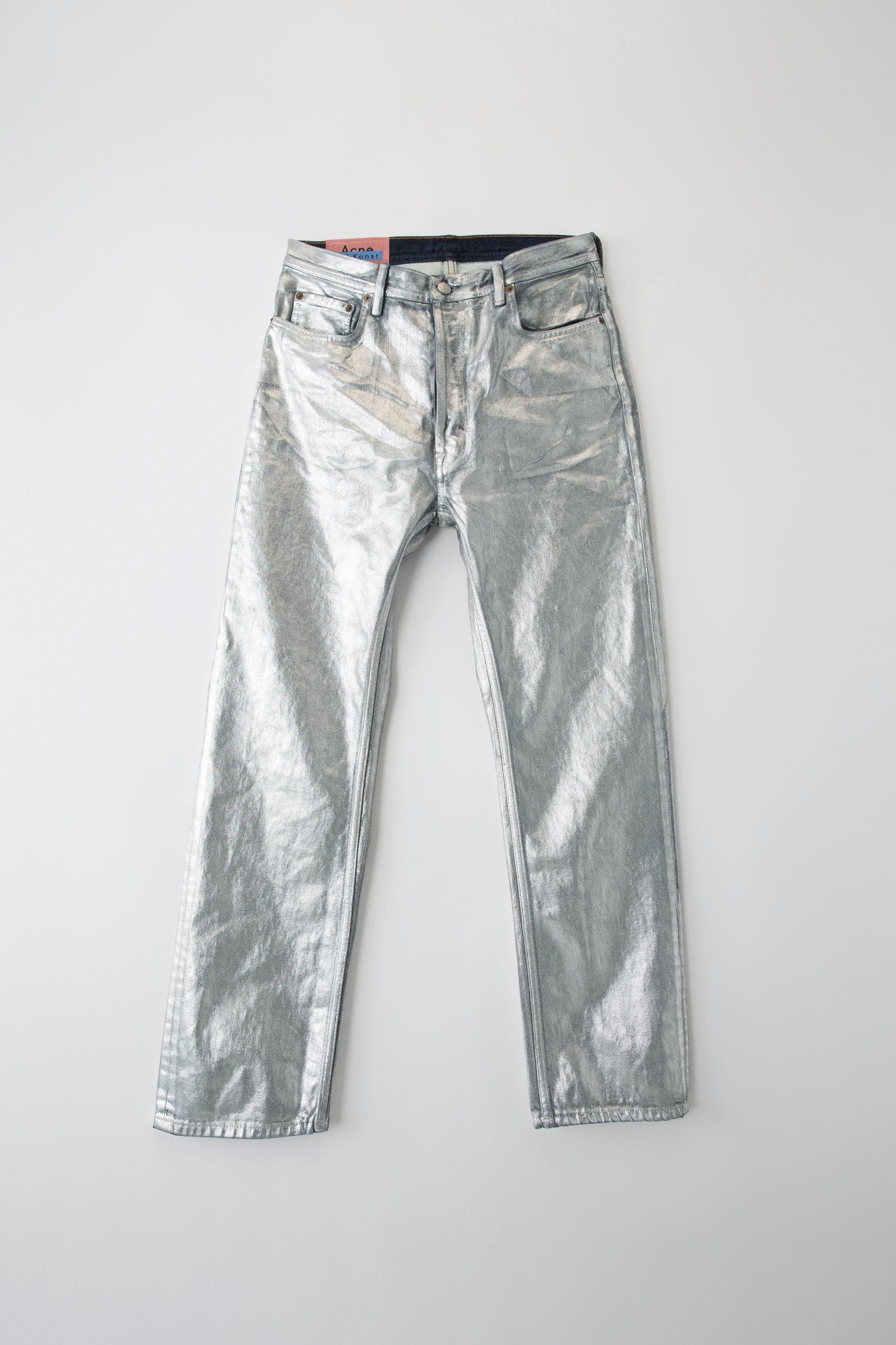 silver colored jeans