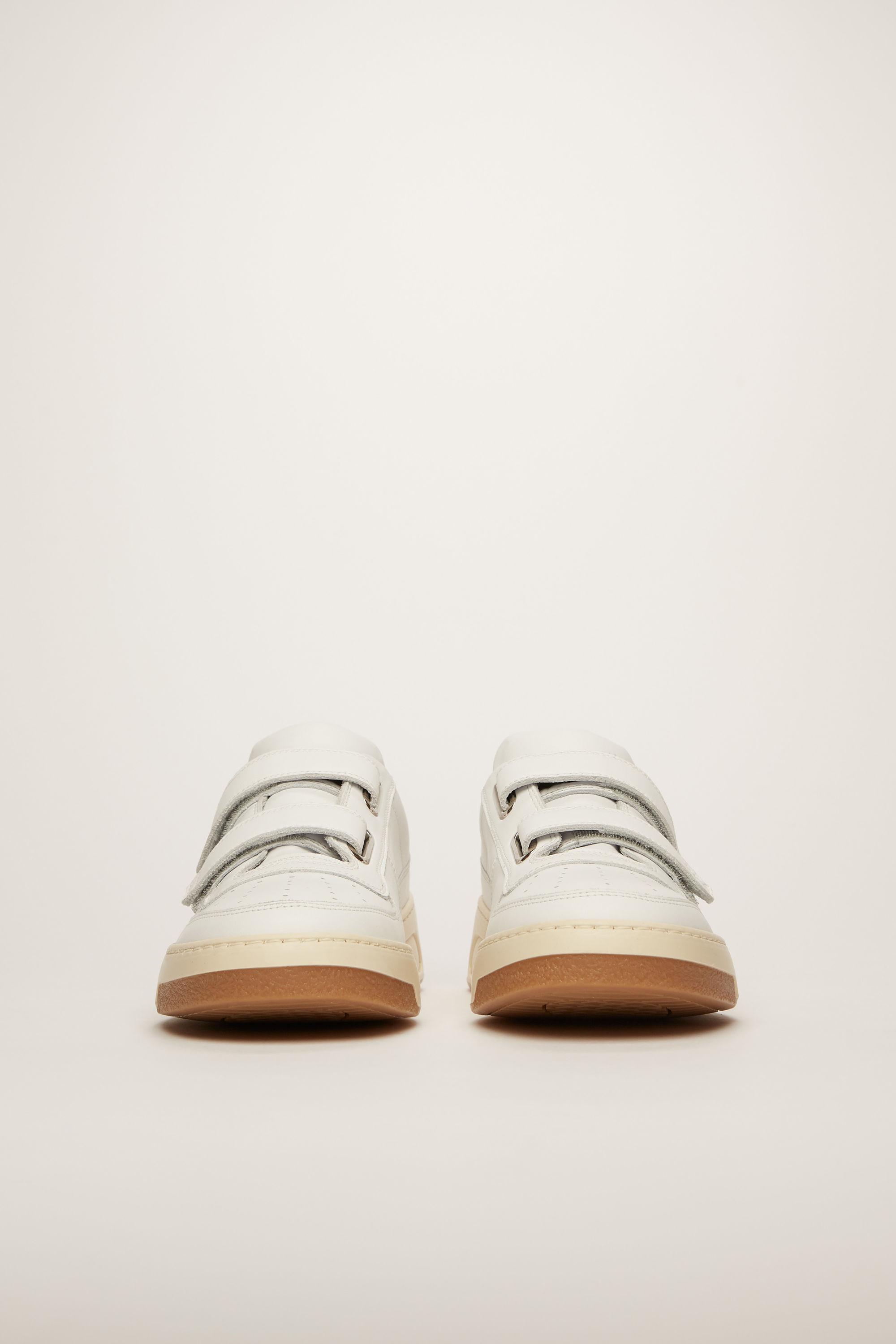 Acne Studios Leather Perey1 White Velcro-strap Sneakers - Lyst