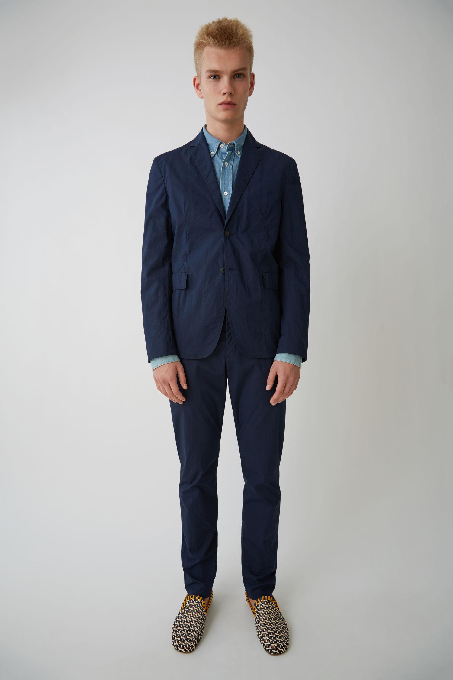 Lyst - Acne Slim Fit Jacket navy in Blue for Men Acne Studios. Men's Blue Slim Fit Jacket navy