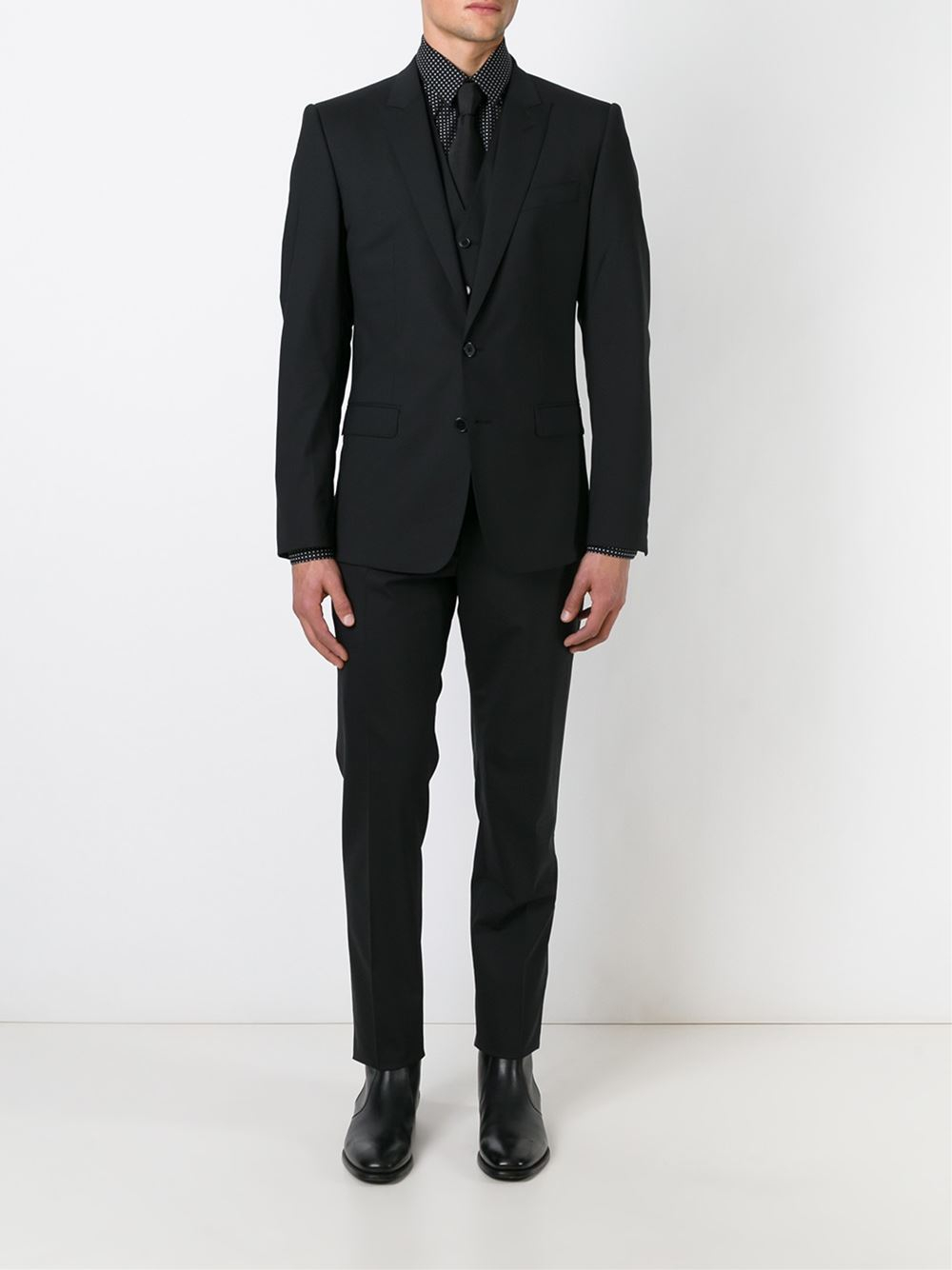 Dolce & gabbana Classic Three-piece Suit in Black for Men | Lyst