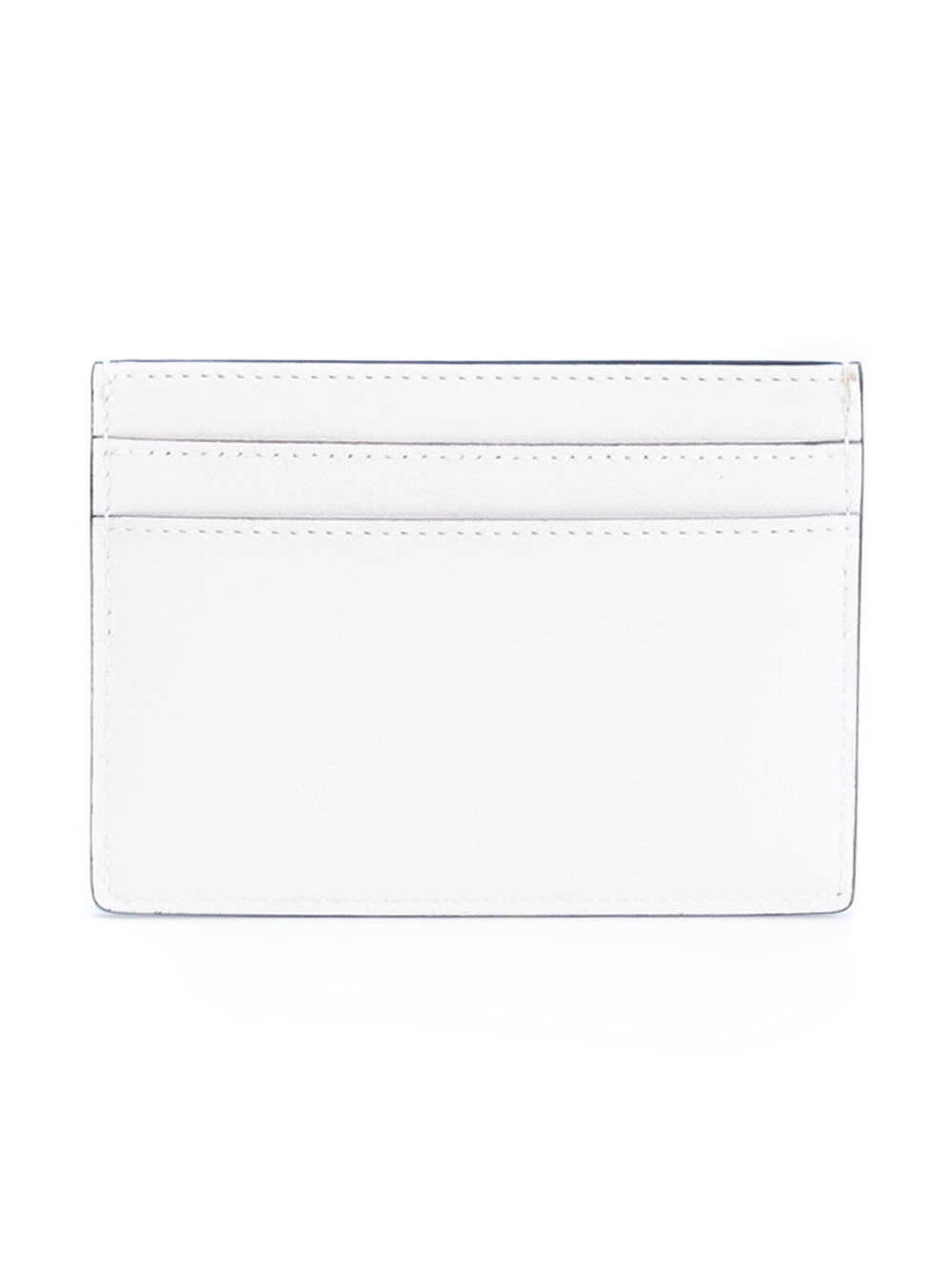 Monogram Leather Card Holder in White - Saint Laurent