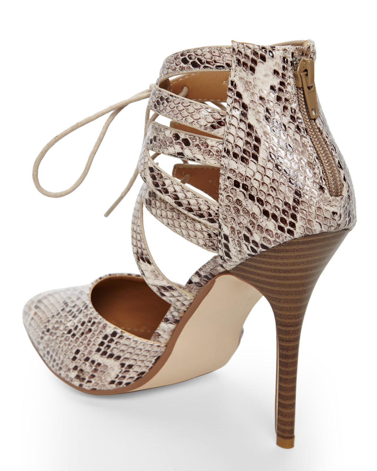 steve madden snake print pumps