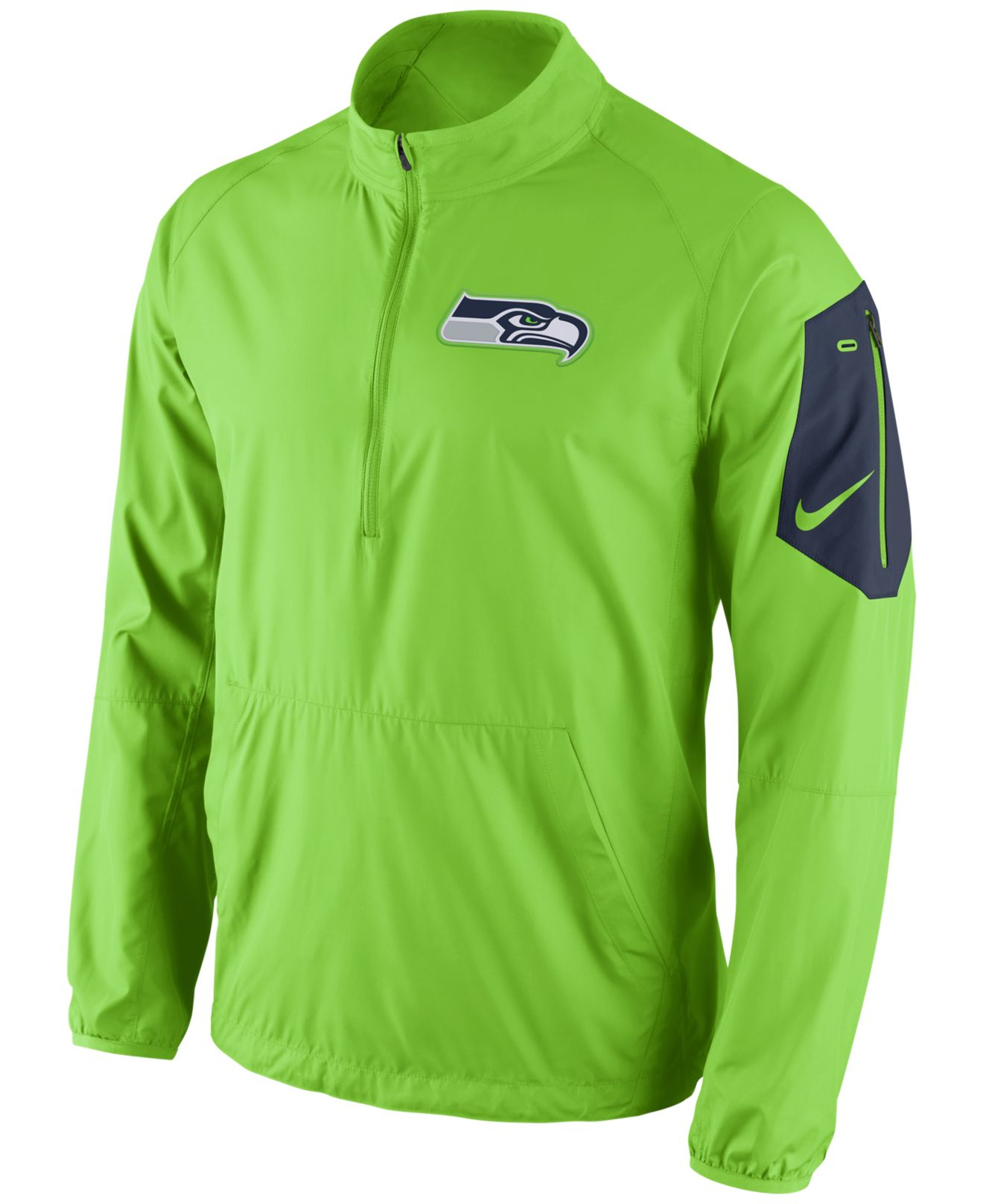 Nike Men's Seattle Seahawks Lockdown Half-zip Jacket in Green/Navy (Green)  for Men | Lyst