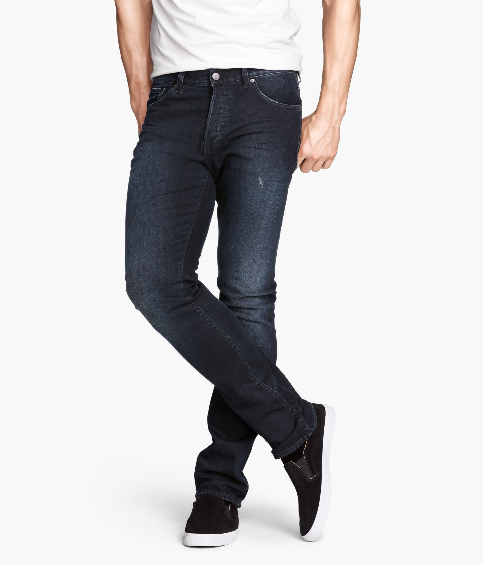 h & m jeans straight regular waist