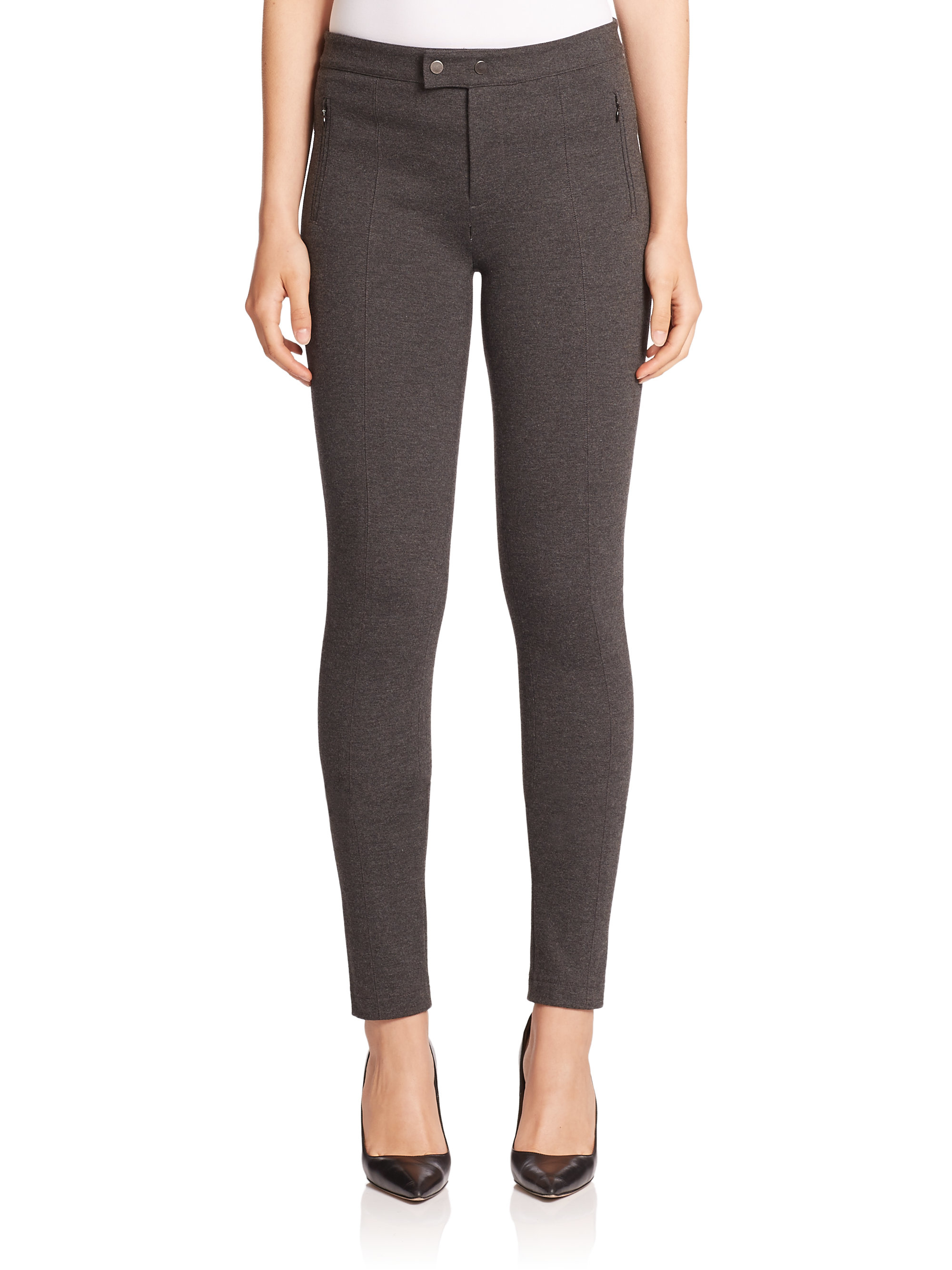 Lyst Vince Ponte Knit Ski Pants in Gray
