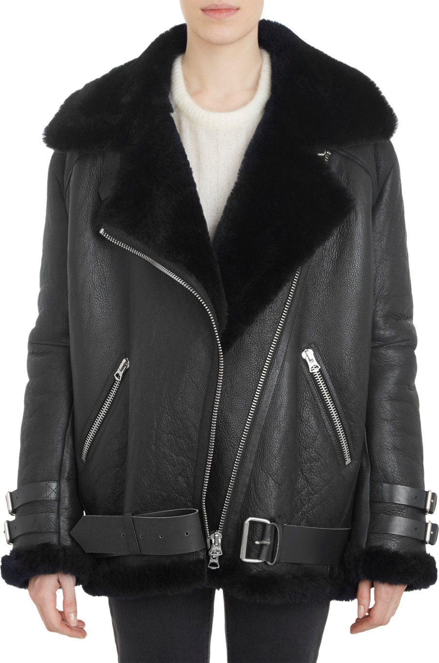 Black Shearling Coats | Han Coats