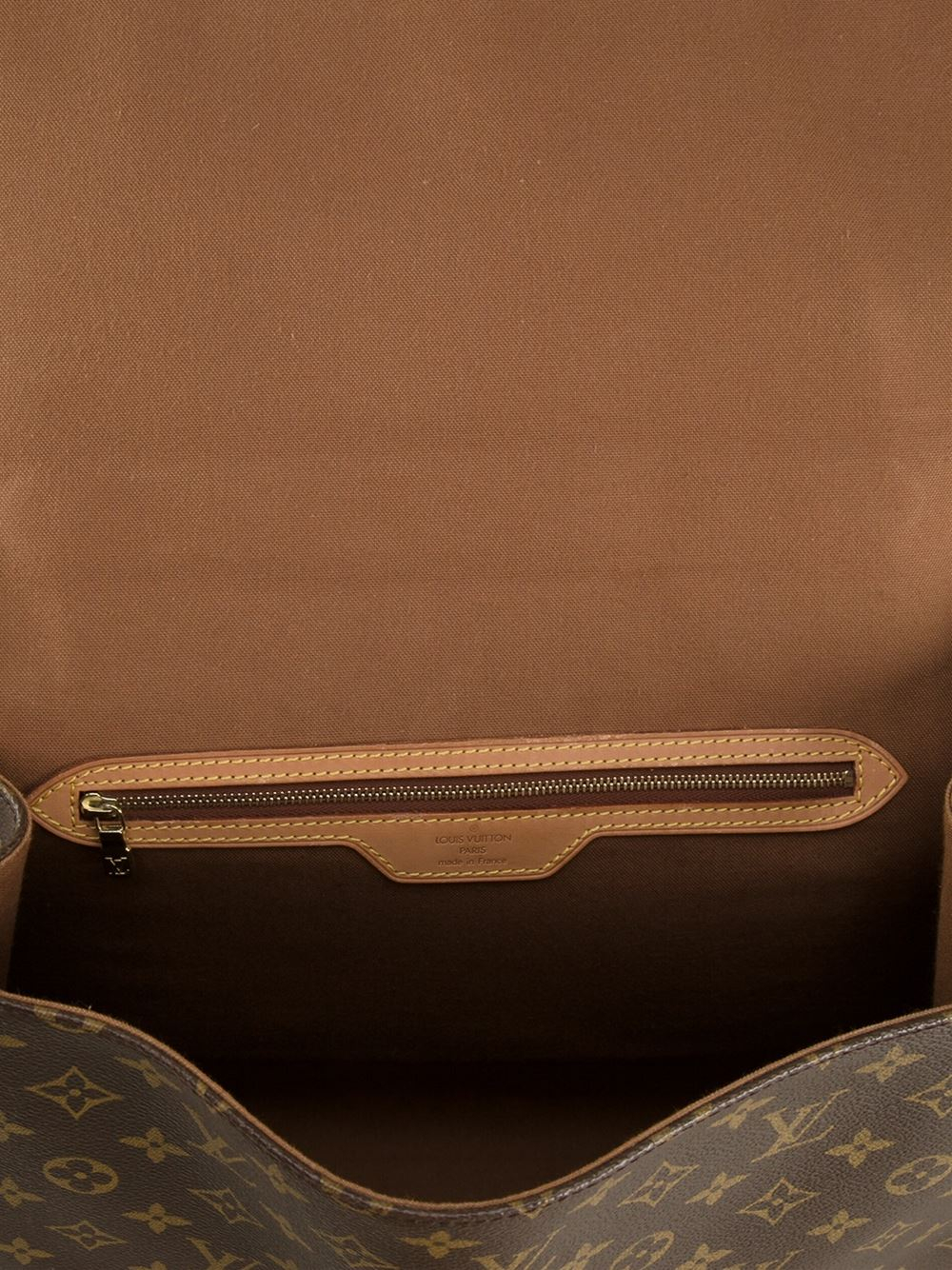 Louis Vuitton Beverly GM Monogram Canvas Briefcase Crossbody Bag Brown
