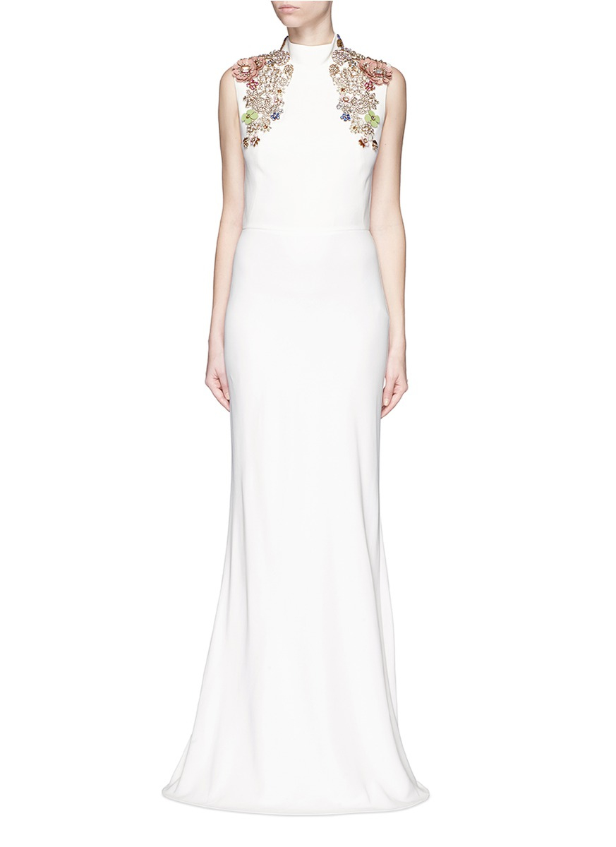 alexander mcqueen embellished dress