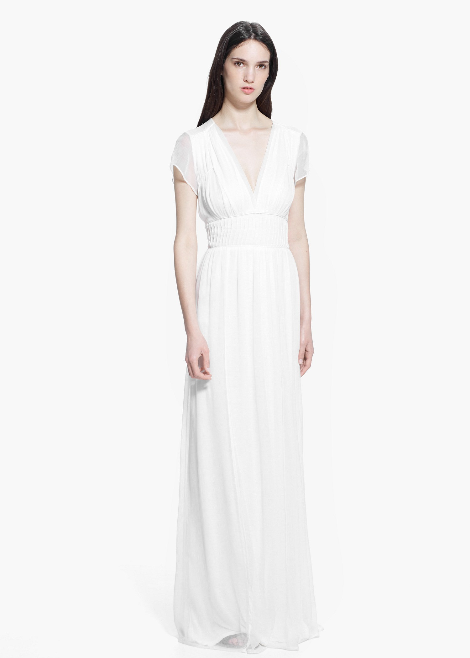 mango white long dress